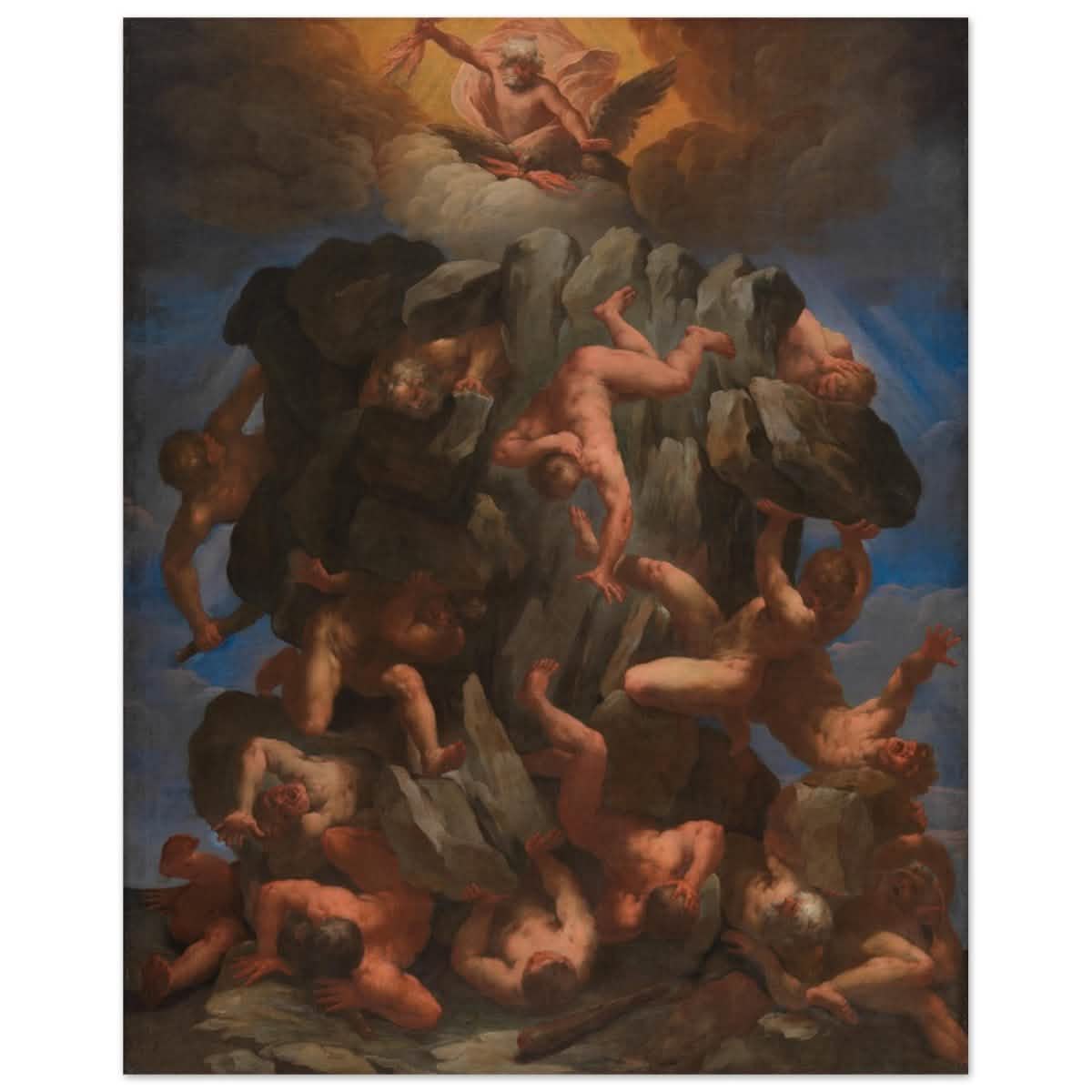 The Fall of the Giants by Guido Reni | Vintage wall art print - Aluminum Print - 40x50 cm / 16x20″ -