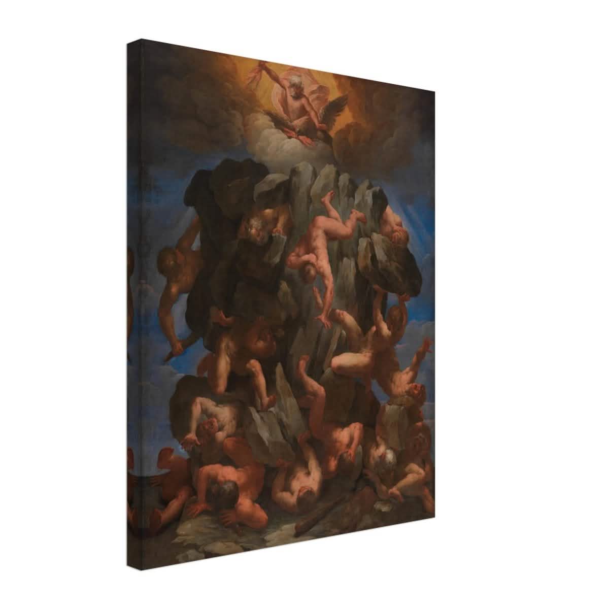 The Fall of the Giants by Guido Reni | Vintage wall art print - Canvas - 40x50 cm / 16x20″ -
