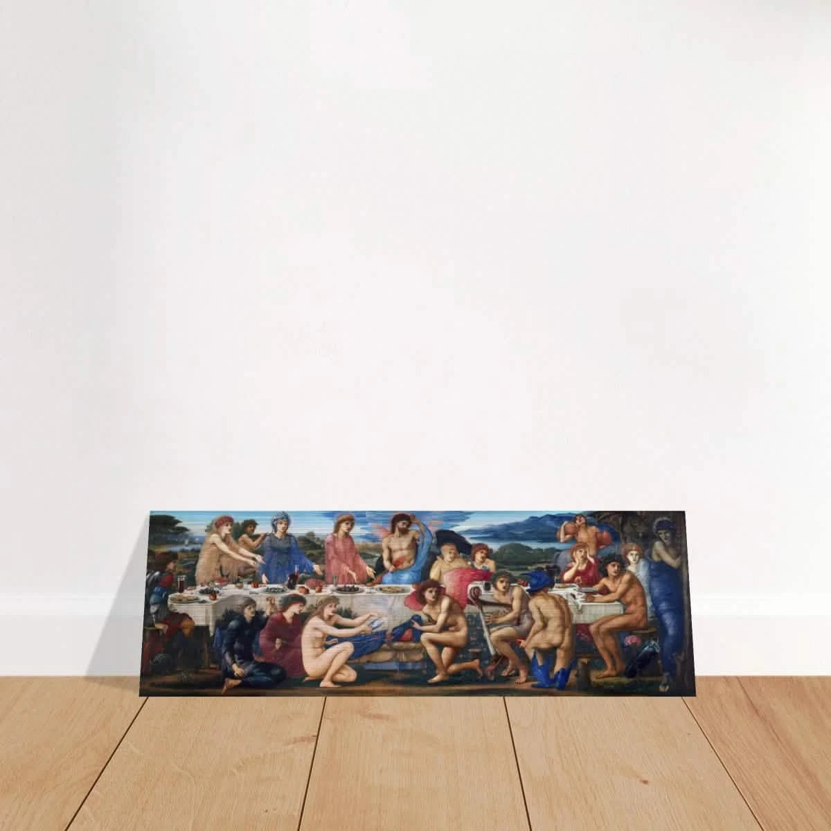 The Feast of Peleus by Edward Burne - Jones | Vintage Masterpiece Art Print - Brushed Aluminum Print - 30x90 cm / 12x36″ -
