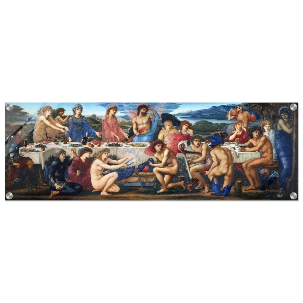 The Feast of Peleus by Edward Burne - Jones | Vintage Masterpiece Art Print - Acrylic Print - 30x90 cm / 12x36″ -