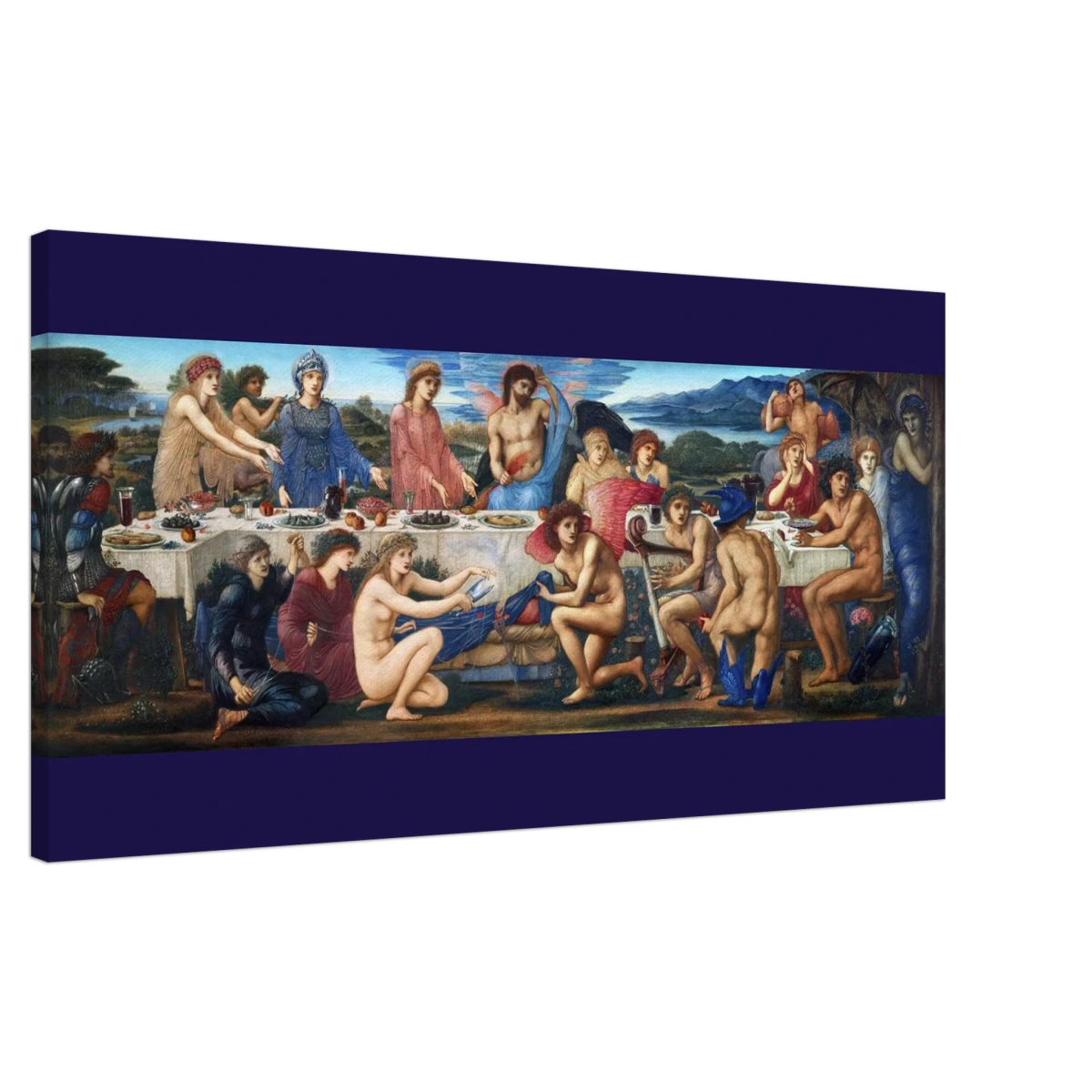 The Feast of Peleus by Edward Burne - Jones | Vintage Masterpiece Art Print - Canvas - 50x100 cm / 20x40″ -