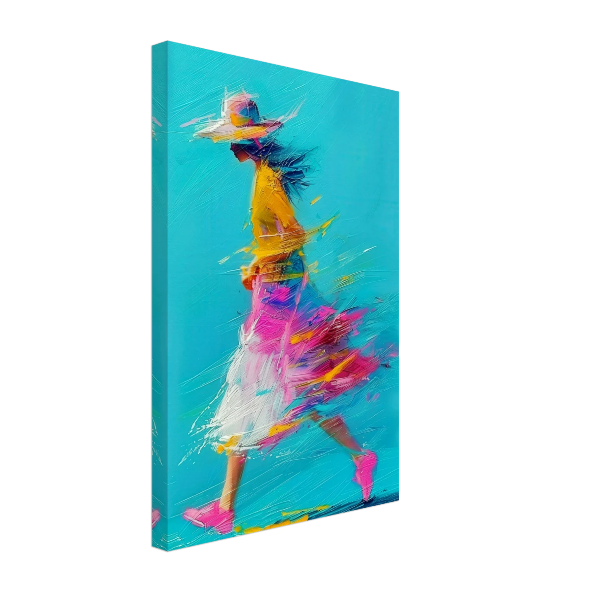 The Flow of Freedom | Abstract Expressionism & Modern Impressionism - 30x45 cm / 12x18″ - Canvas -