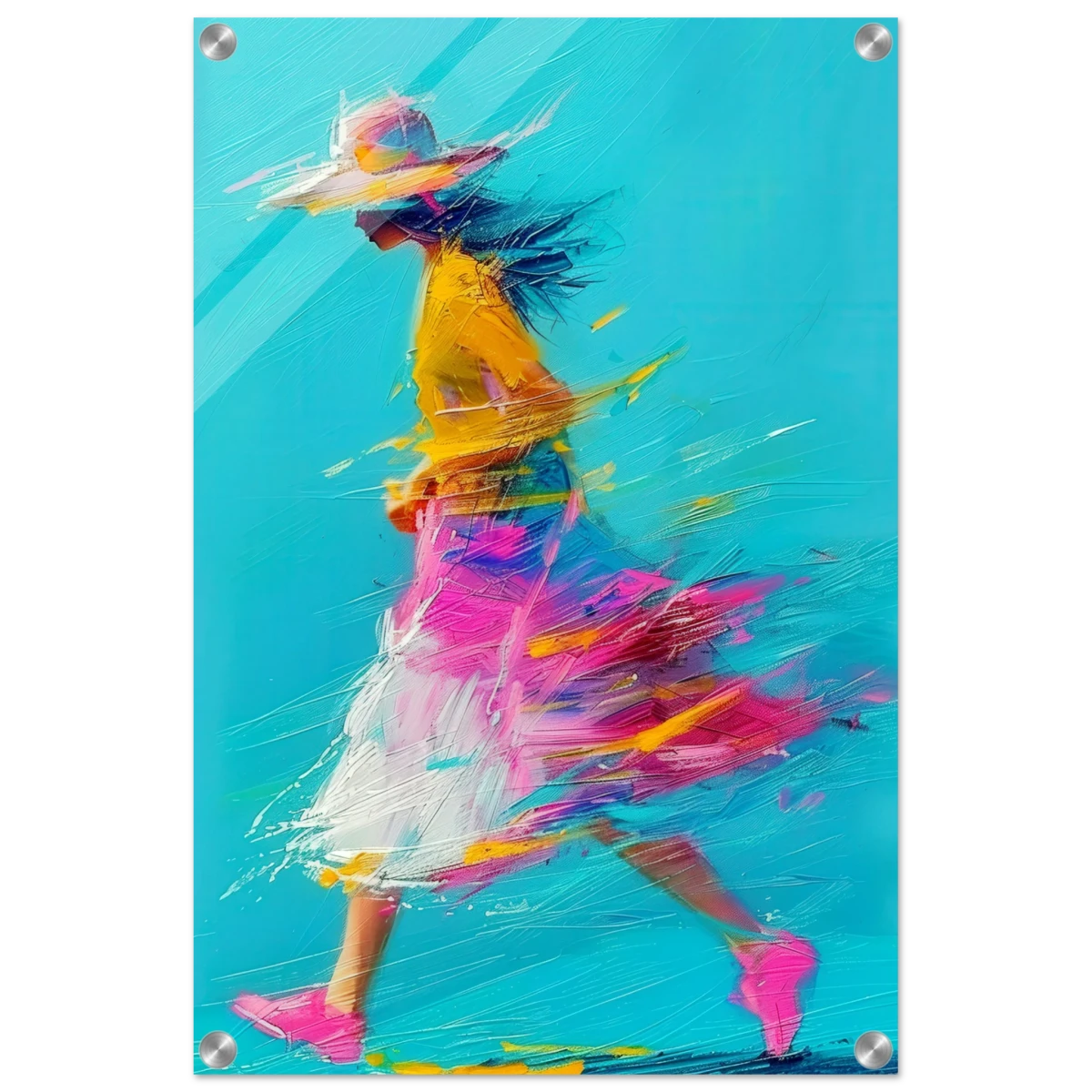 The Flow of Freedom | Abstract Expressionism & Modern Impressionism - 40x60 cm / 16x24″ - Acrylic Print -