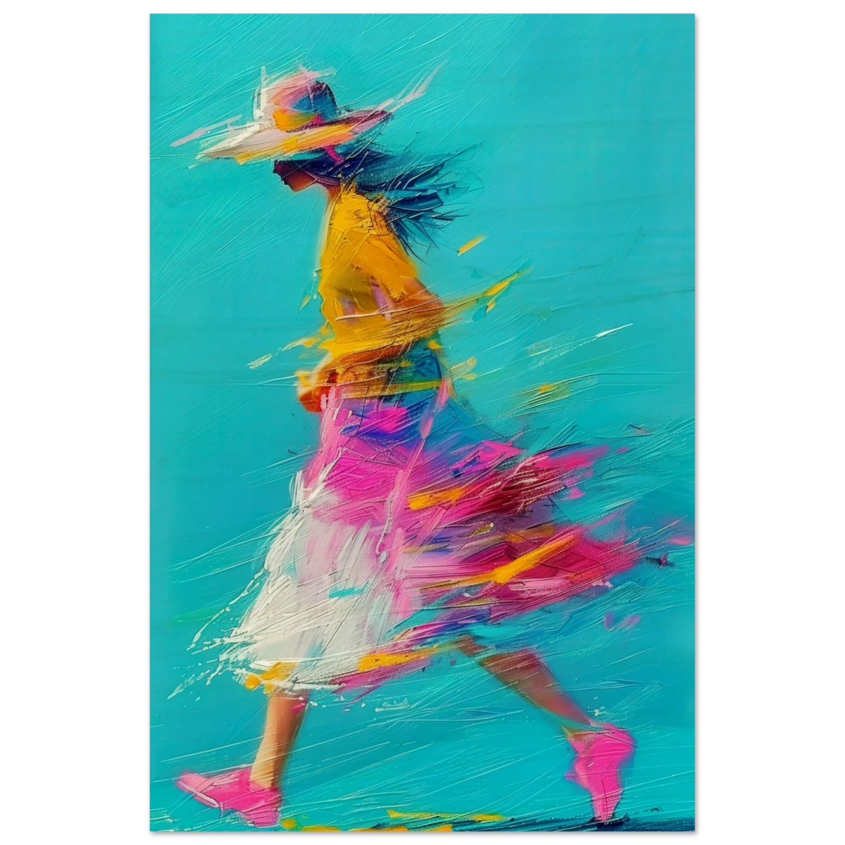The Flow of Freedom | Abstract Expressionism & Modern Impressionism - 40x60 cm / 16x24″ - Wood Prints -