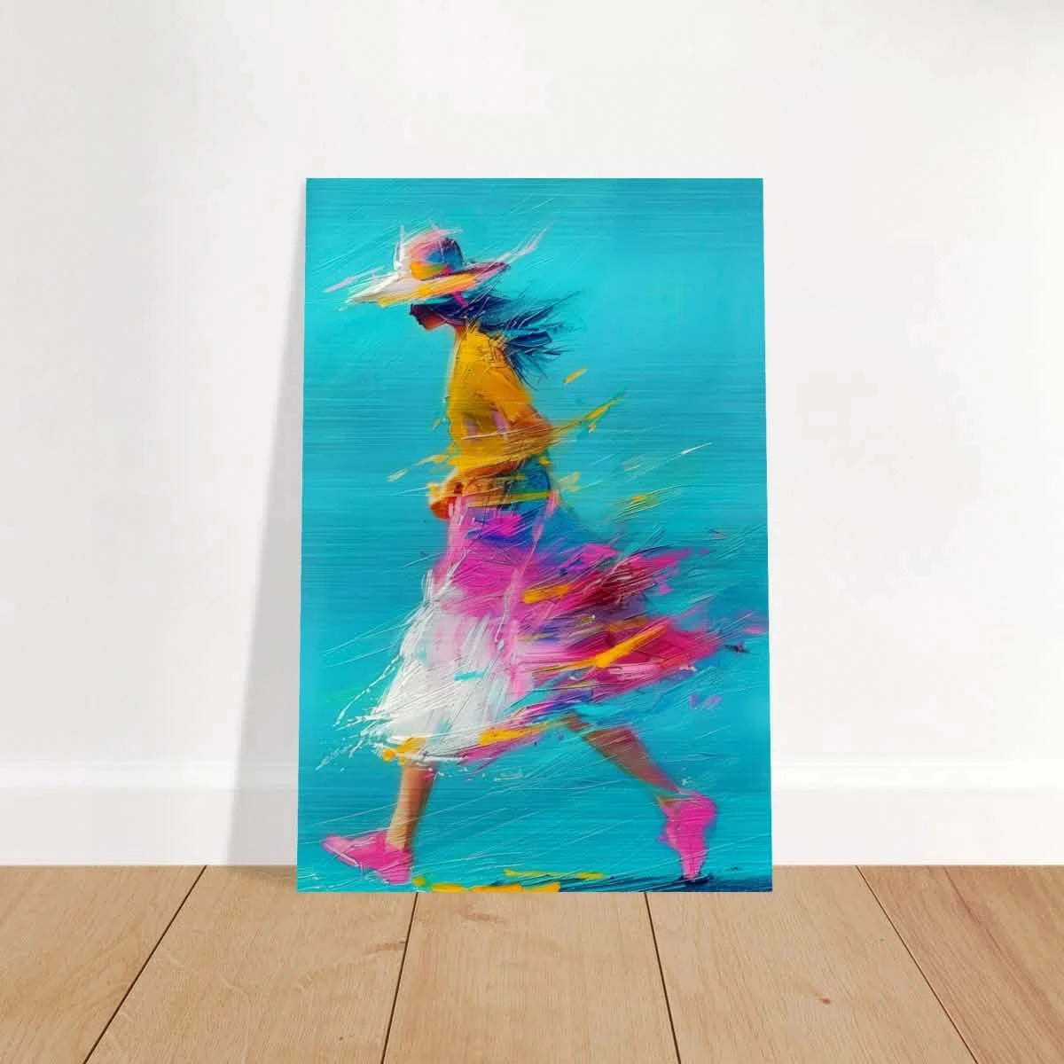 The Flow of Freedom | Abstract Expressionism & Modern Impressionism - 60x90 cm / 24x36″ - Brushed Aluminum Print -