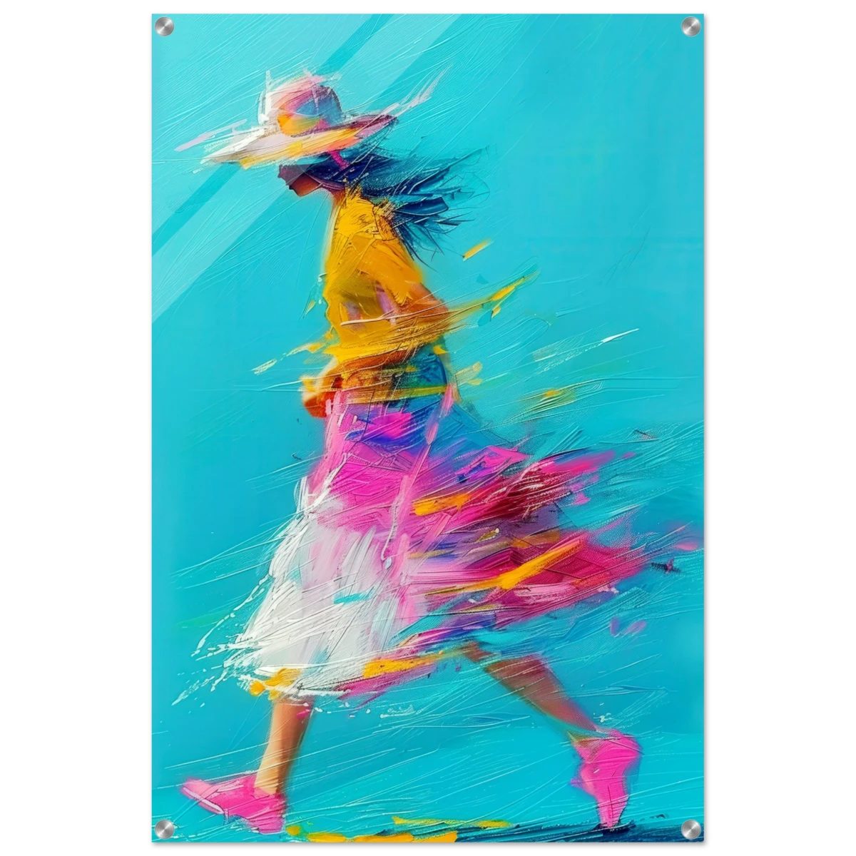 The Flow of Freedom | Abstract Expressionism & Modern Impressionism - 60x90 cm / 24x36″ - Acrylic Print -