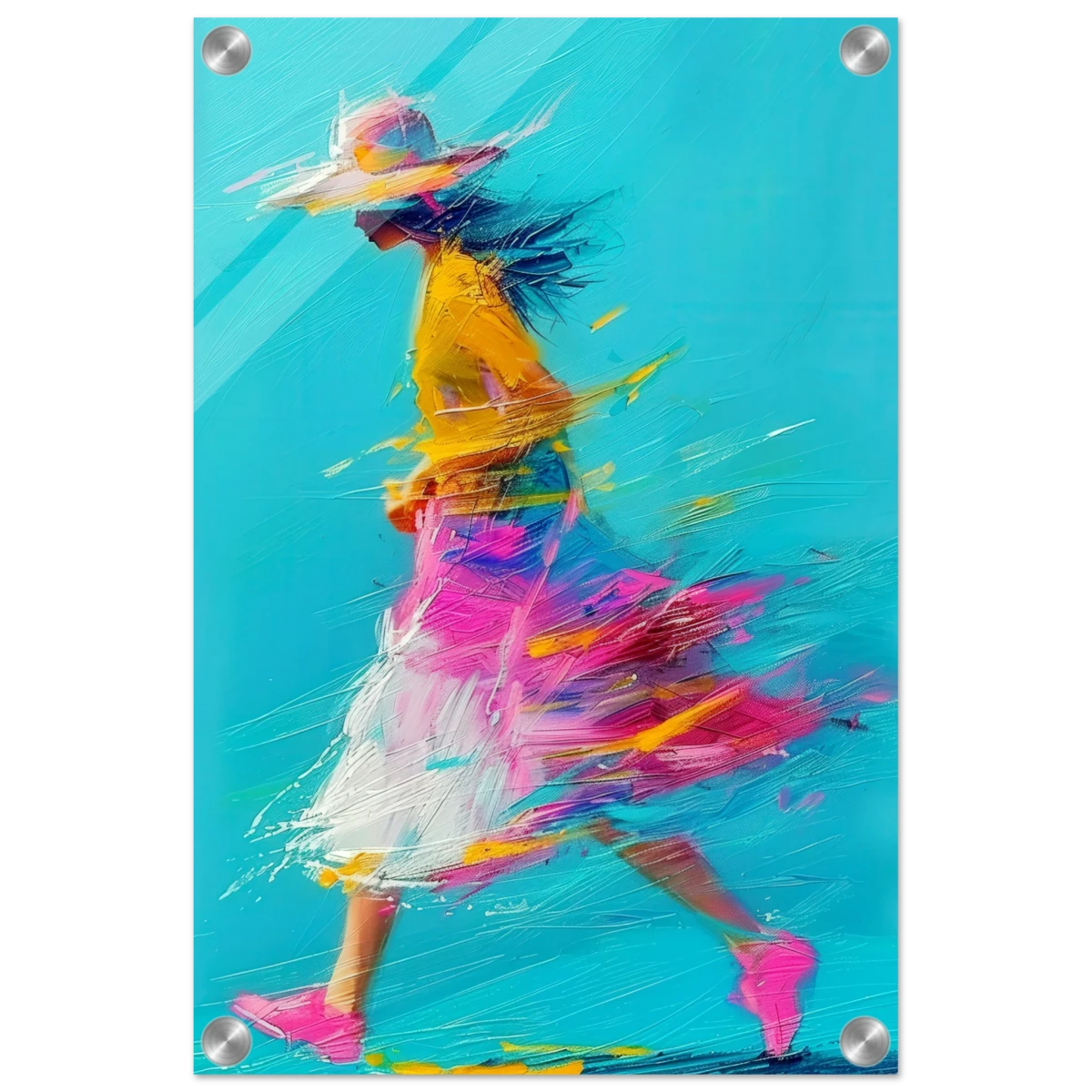 The Flow of Freedom | Abstract Expressionism & Modern Impressionism - 30x45 cm / 12x18″ - Acrylic Print -