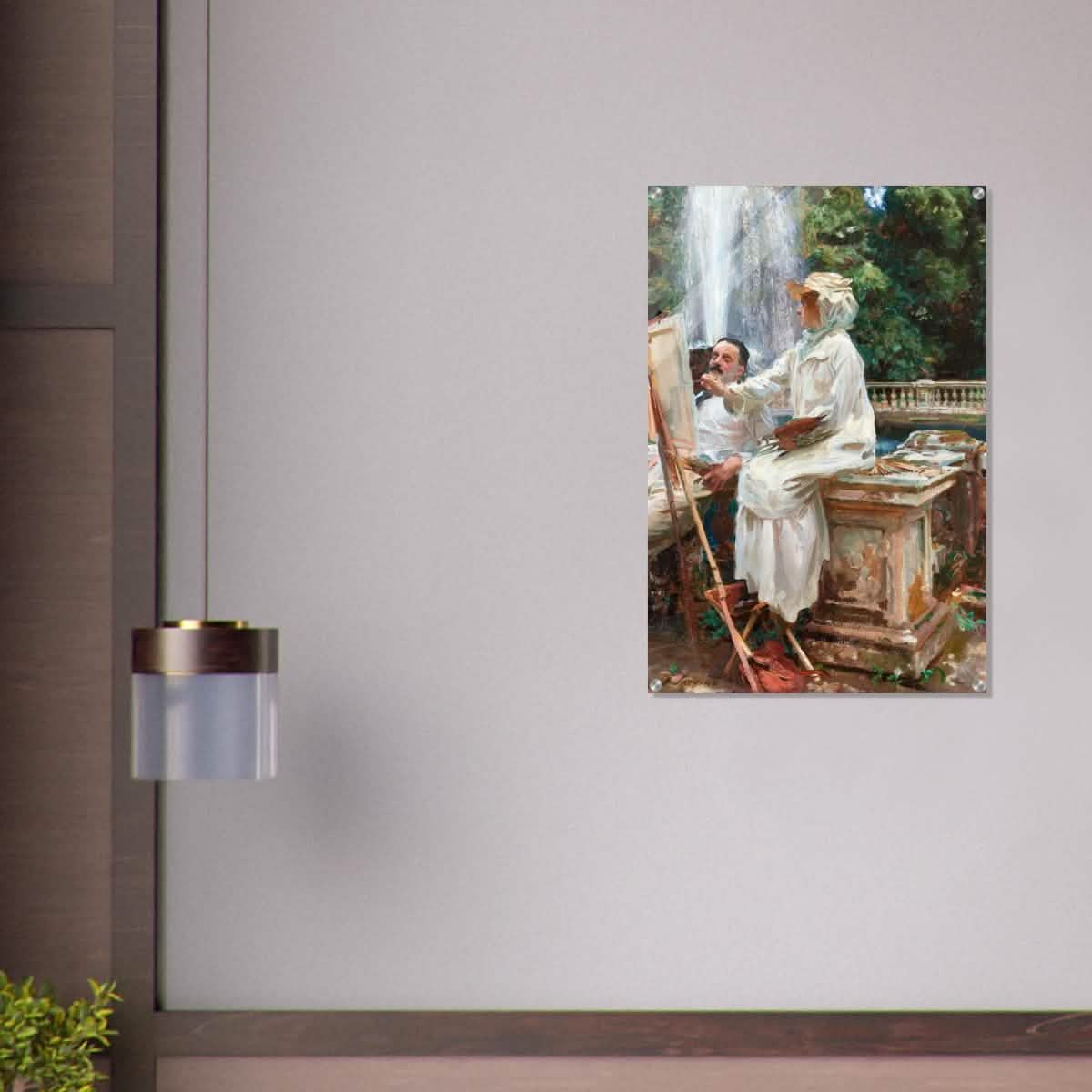 The Fountain, Villa Torlonia, Frascati by John Singer Sargent - Acrylic Print - 60x90 cm / 24x36″ -