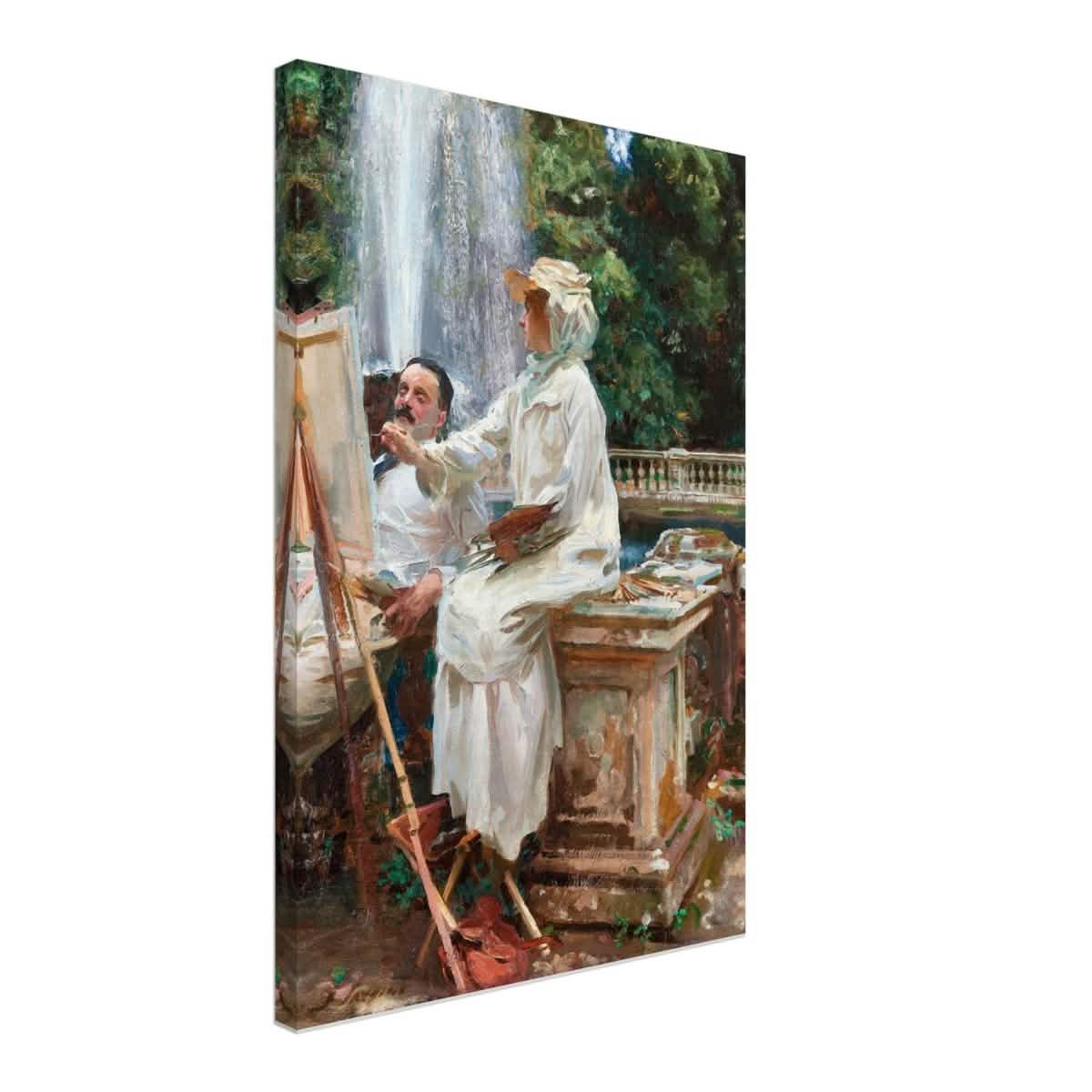 The Fountain, Villa Torlonia, Frascati by John Singer Sargent - Canvas - 40x60 cm / 16x24″ - Slim