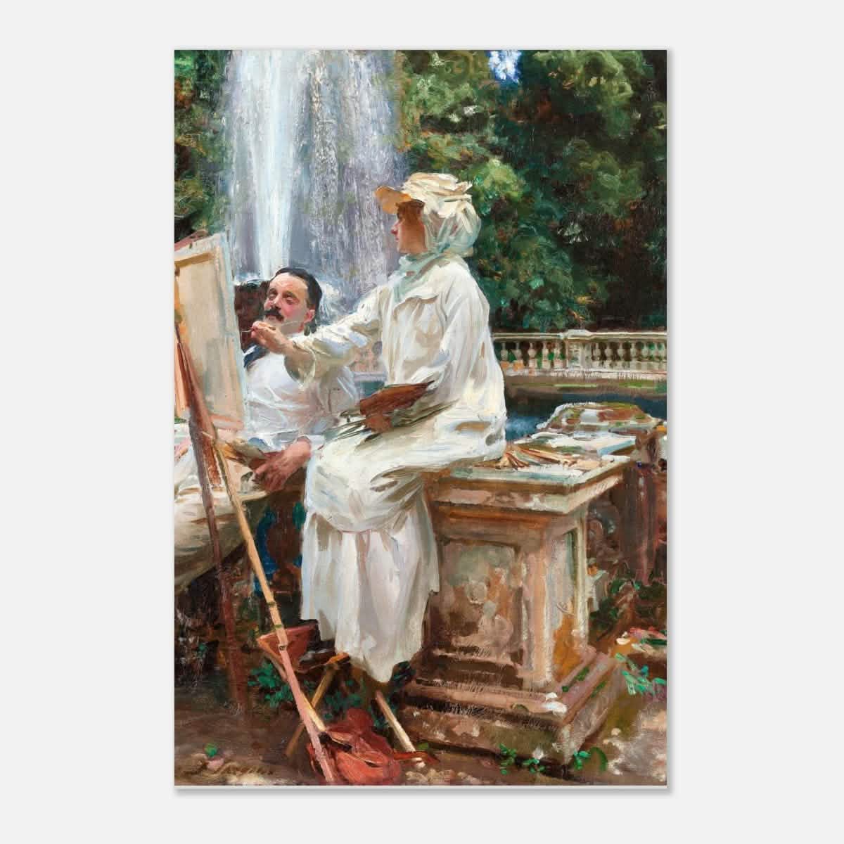 The Fountain, Villa Torlonia, Frascati by John Singer Sargent - Aluminum Print - 30x45 cm / 12x18″ -