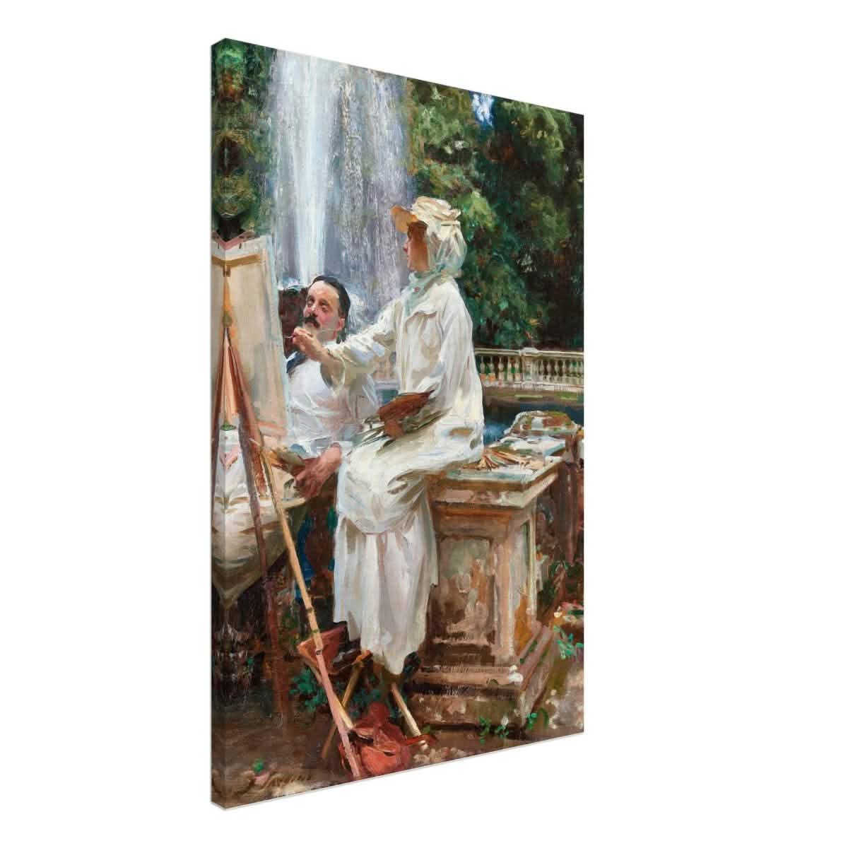 The Fountain, Villa Torlonia, Frascati by John Singer Sargent - Canvas - 50x75 cm / 20x30″ - Slim