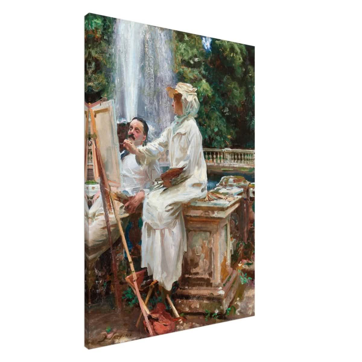 The Fountain, Villa Torlonia, Frascati by John Singer Sargent - Canvas - 70x100 cm / 28x40″ - Slim