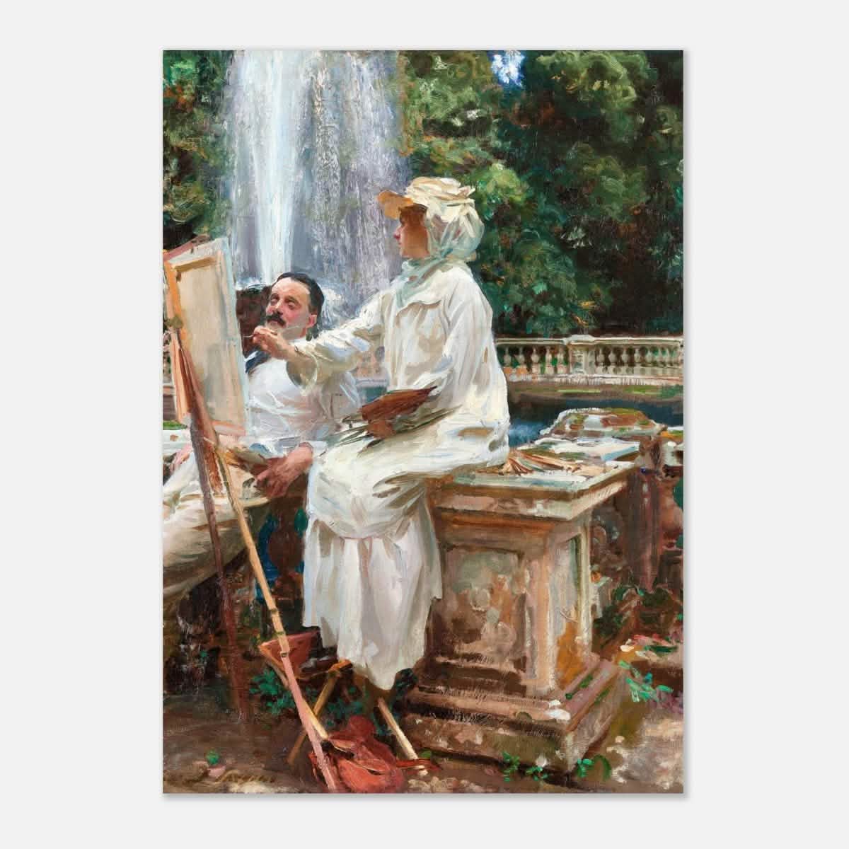 The Fountain, Villa Torlonia, Frascati by John Singer Sargent - Aluminum Print - 70x100 cm / 28x40″ -