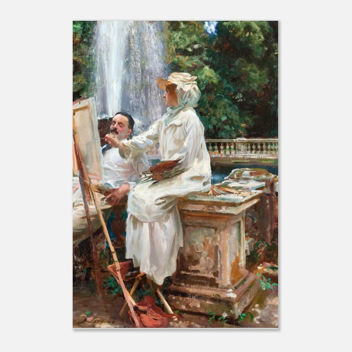 The Fountain, Villa Torlonia, Frascati by John Singer Sargent - Aluminum Print - 40x60 cm / 16x24″ -