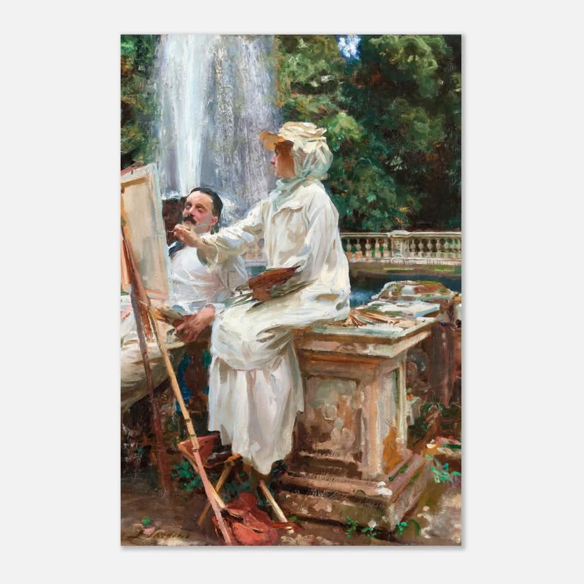 The Fountain, Villa Torlonia, Frascati by John Singer Sargent - Aluminum Print - 60x90 cm / 24x36″ -