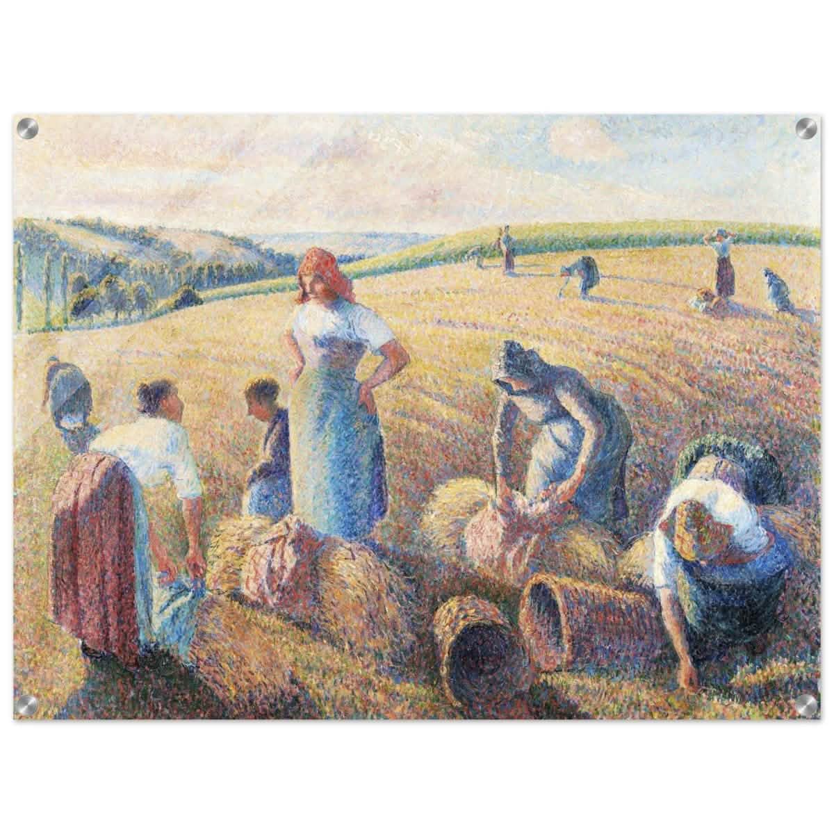 The Gleaners, 1889 by Camille Pissarro | Vintage wall art print - Acrylic Print - 60x80 cm / 24x32″ -