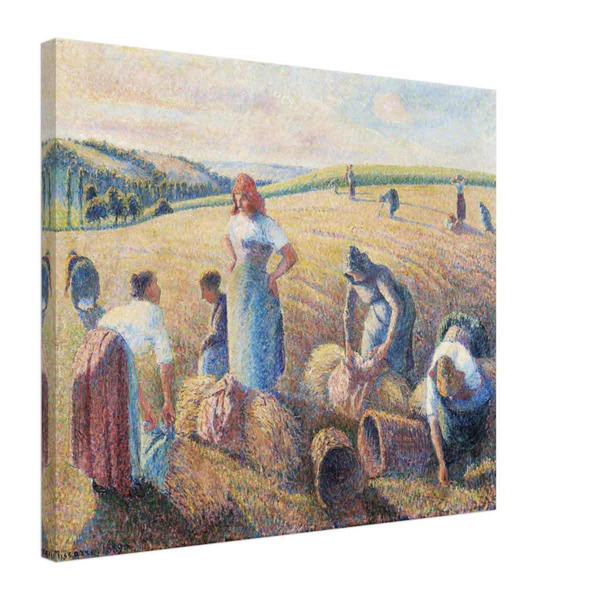 The Gleaners, 1889 by Camille Pissarro | Vintage wall art print - Canvas - 50x60 cm / 20x24″ -