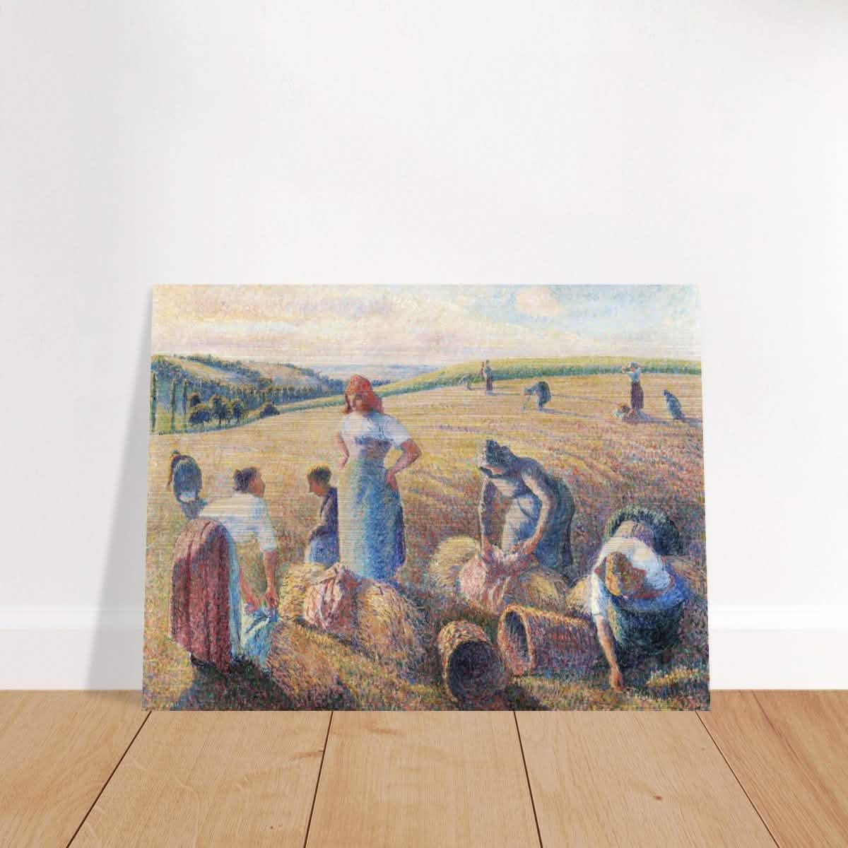 The Gleaners, 1889 by Camille Pissarro | Vintage wall art print - Brushed Aluminum Print - 60x80 cm / 24x32″ -