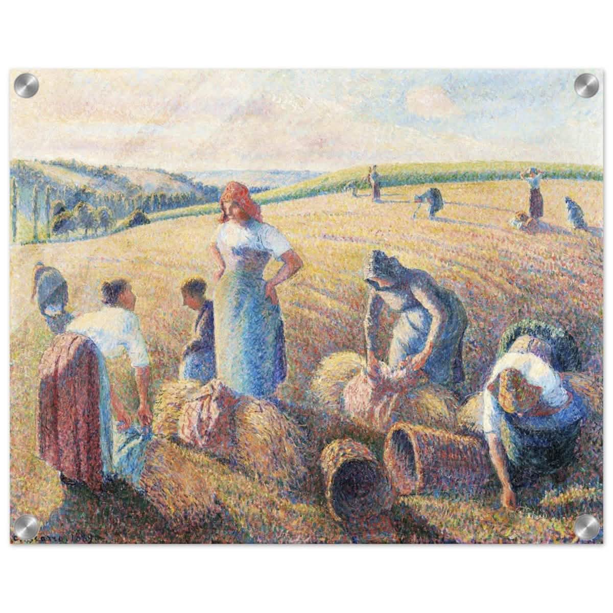The Gleaners, 1889 by Camille Pissarro | Vintage wall art print - Acrylic Print - 40x50 cm / 16x20″ -