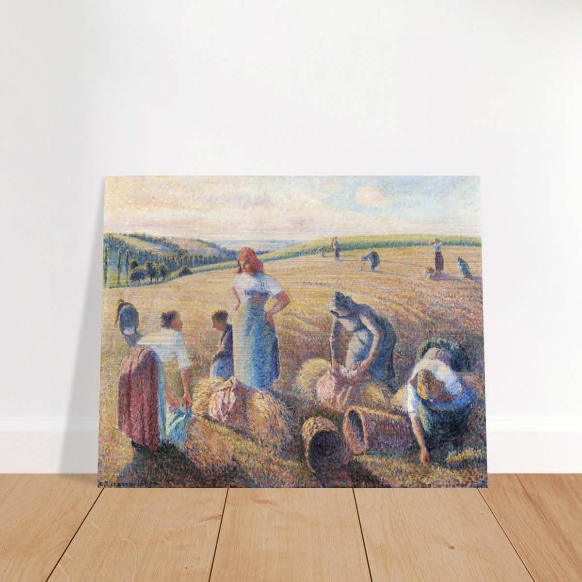The Gleaners, 1889 by Camille Pissarro | Vintage wall art print - Brushed Aluminum Print - 40x50 cm / 16x20″ -