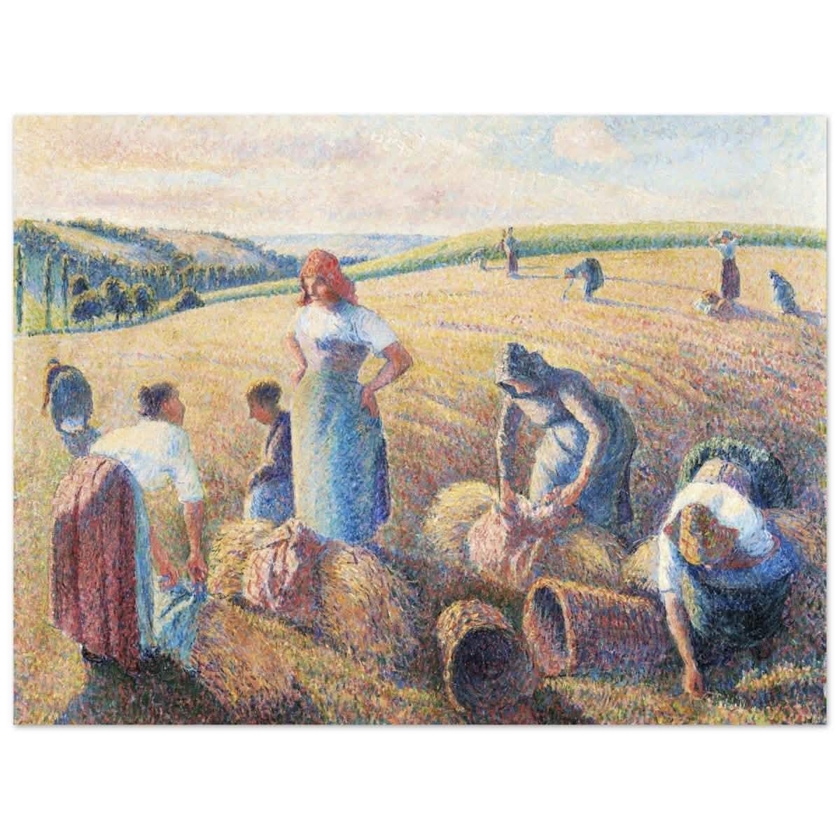 The Gleaners, 1889 by Camille Pissarro | Vintage wall art print - Aluminum Print - 60x80 cm / 24x32″ -