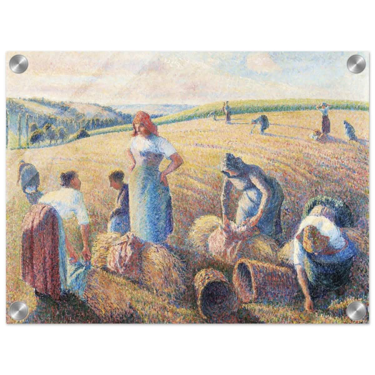 The Gleaners, 1889 by Camille Pissarro | Vintage wall art print - Acrylic Print - 30x40 cm / 12x16″ -
