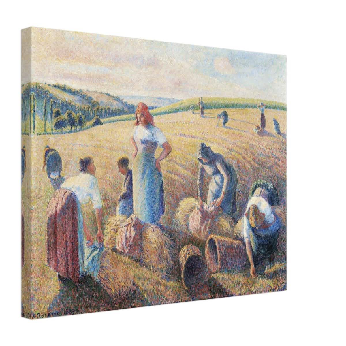 The Gleaners, 1889 by Camille Pissarro | Vintage wall art print - Canvas - 40x50 cm / 16x20″ -