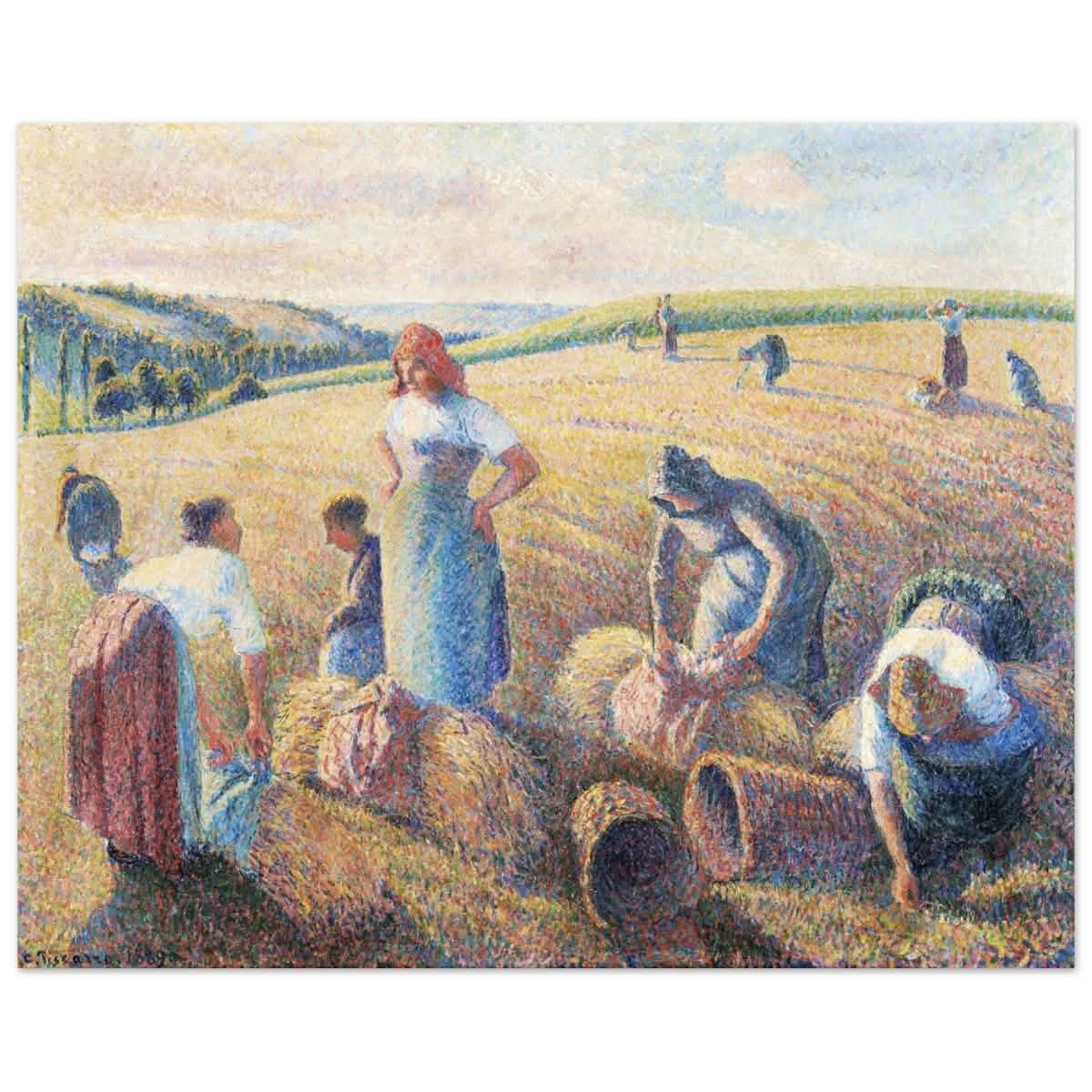 The Gleaners, 1889 by Camille Pissarro | Vintage wall art print - Aluminum Print - 40x50 cm / 16x20″ -