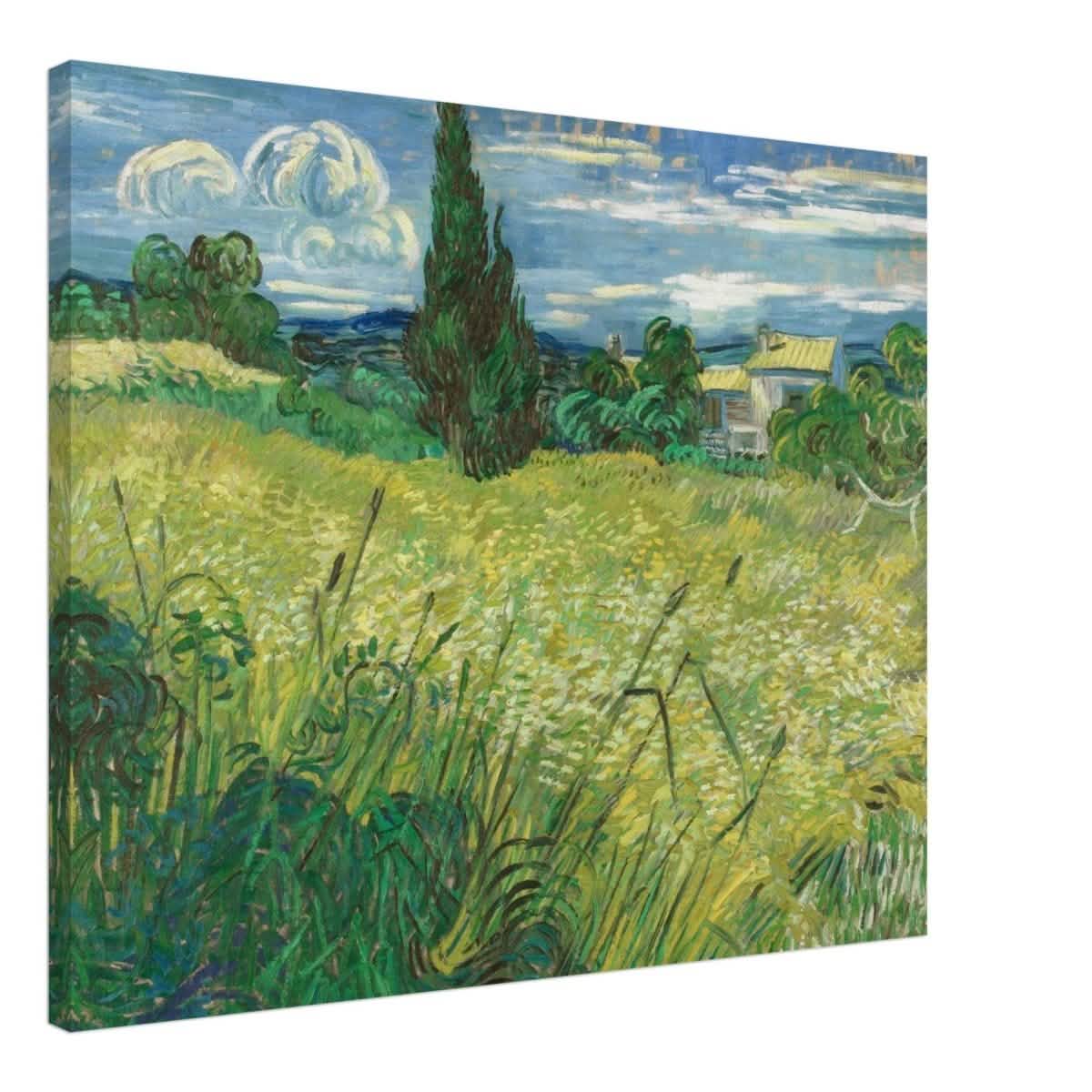 The Green Field by Vincent van Gogh | Vintage wall art print - Canvas - 60x75 cm / 24x30″ -