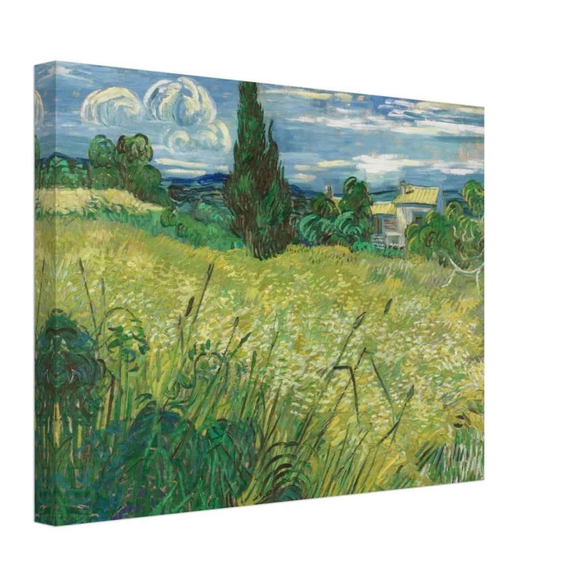 The Green Field by Vincent van Gogh | Vintage wall art print - Canvas - 30x40 cm / 12x16″ -