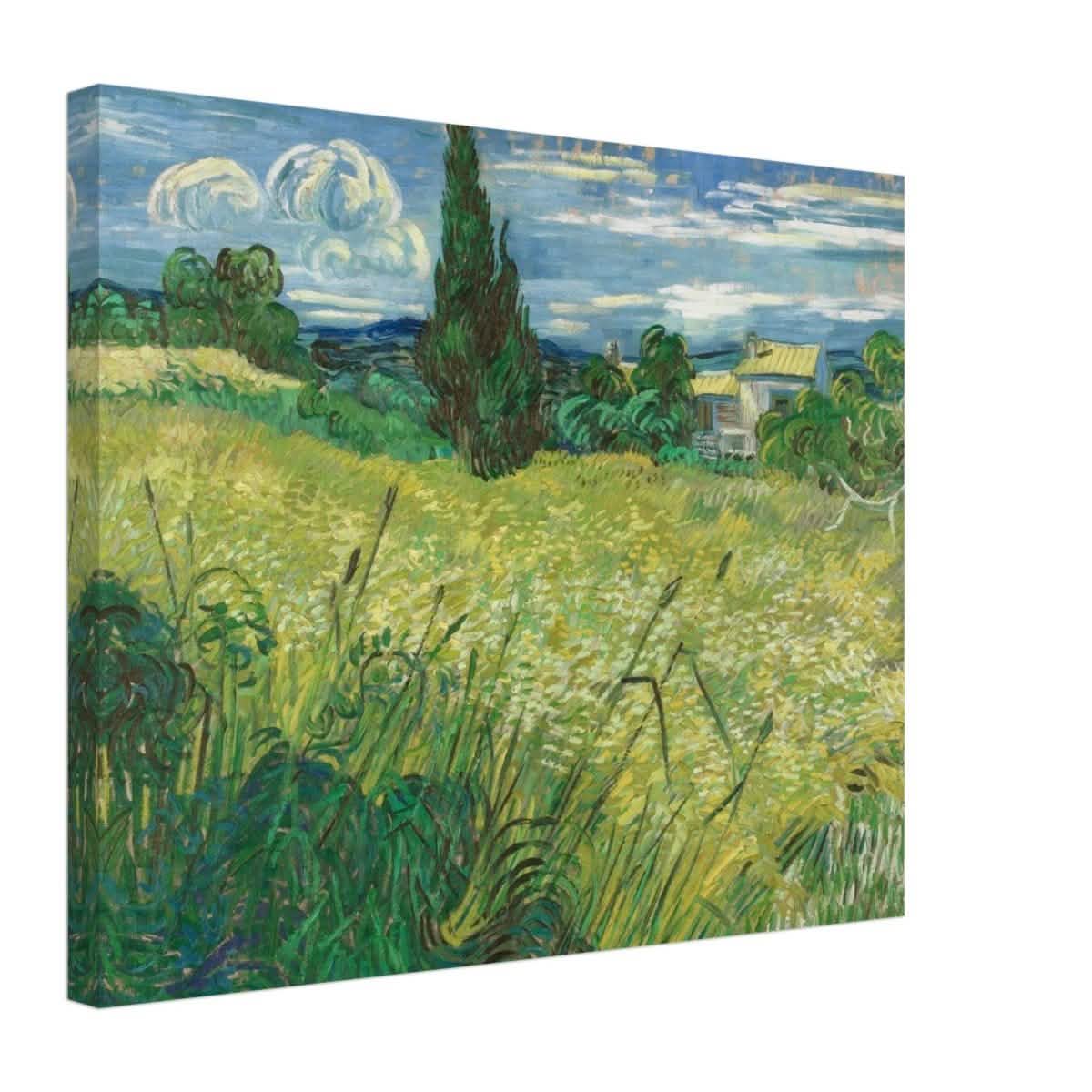 The Green Field by Vincent van Gogh | Vintage wall art print - Canvas - 40x50 cm / 16x20″ -