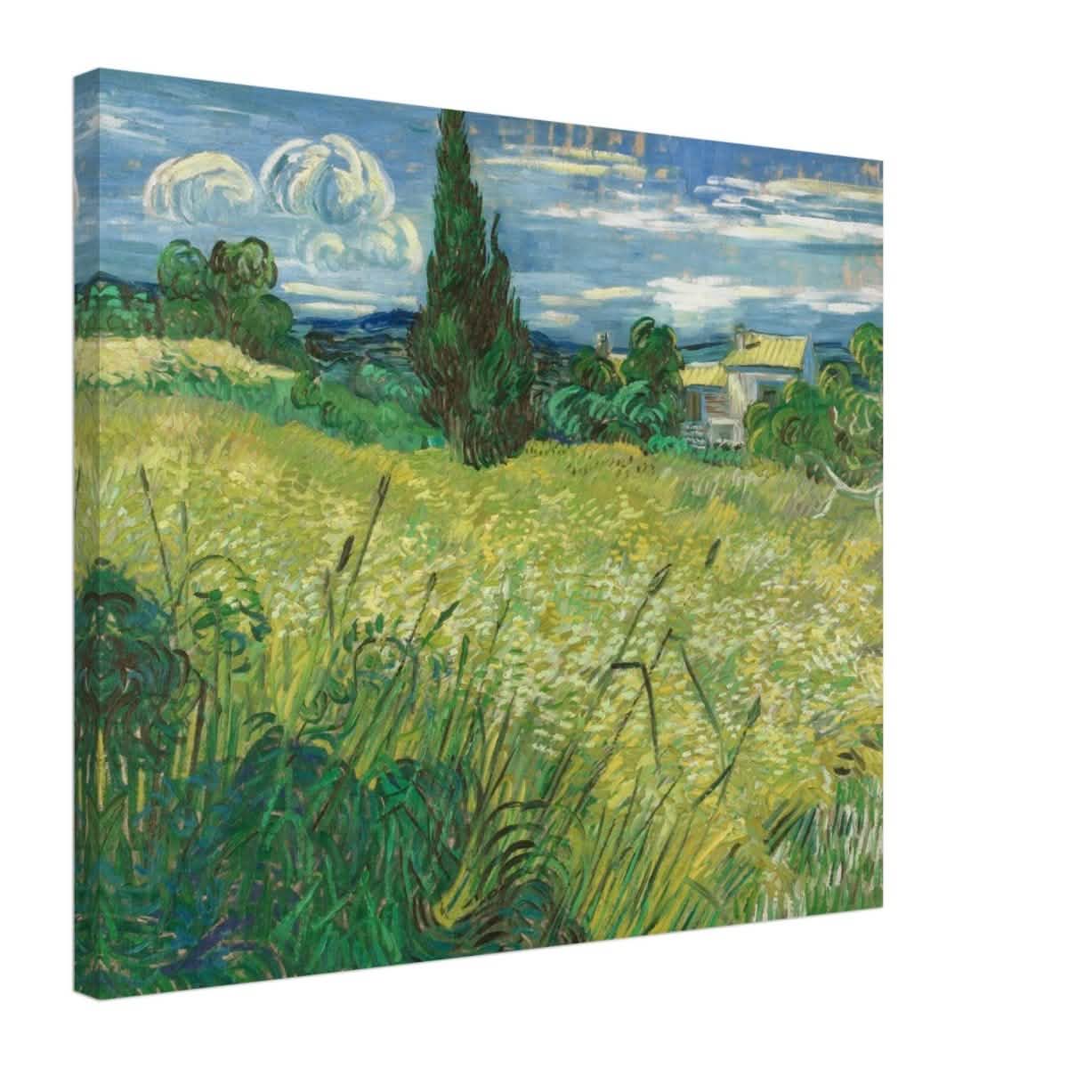 The Green Field by Vincent van Gogh | Vintage wall art print - Canvas - 50x60 cm / 20x24″ -