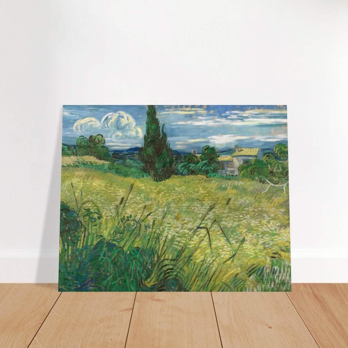 The Green Field by Vincent van Gogh | Vintage wall art print - Brushed Aluminum Print - 40x50 cm / 16x20″ -