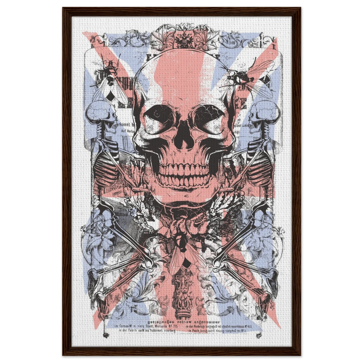 The Insect Alchemy | Pop art wall art print - 60x90 cm / 24x36″ - Framed Canvas - Dark wood frame