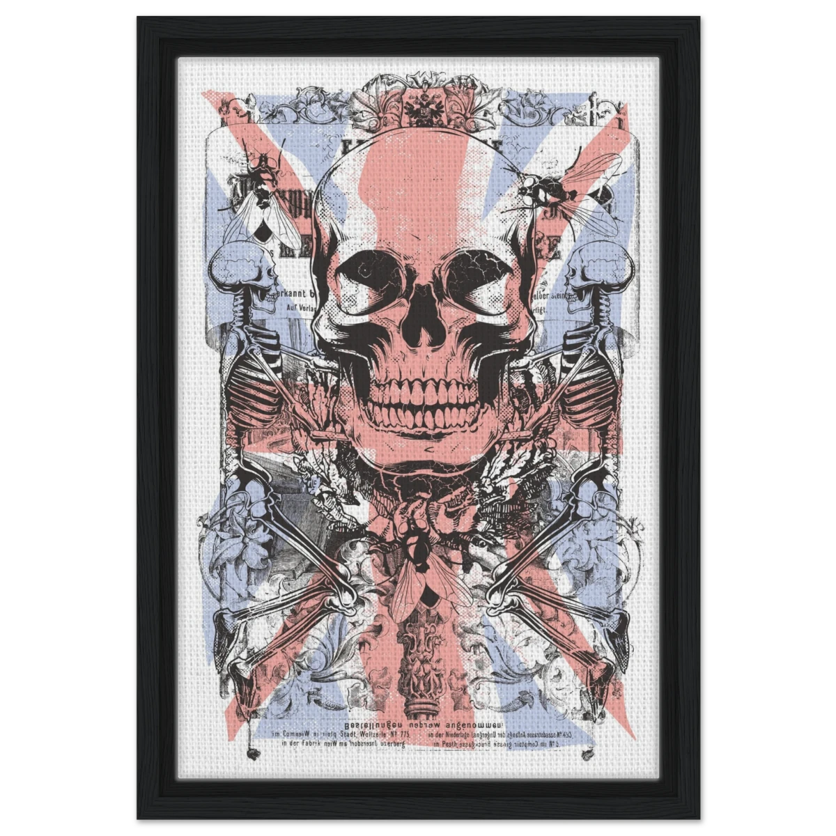 The Insect Alchemy | Pop art wall art print - 30x45 cm / 12x18″ - Framed Canvas - Black frame