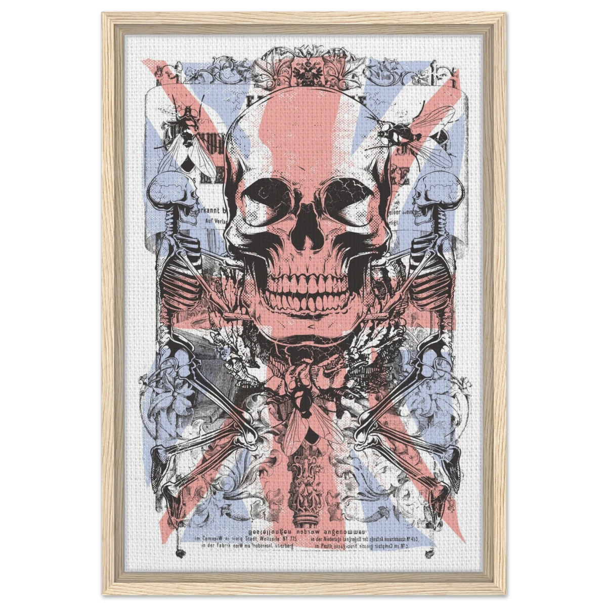 The Insect Alchemy | Pop art wall art print - 40x60 cm / 16x24″ - Framed Canvas - Wood frame