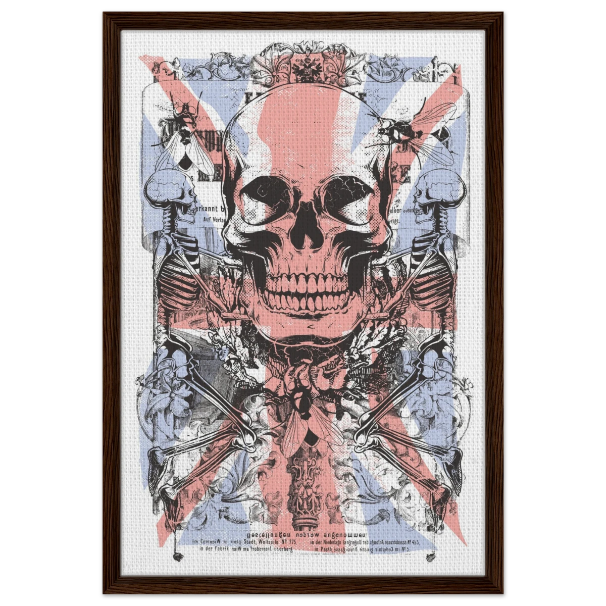 The Insect Alchemy | Pop art wall art print - 50x75 cm / 20x30″ - Framed Canvas - Dark wood frame