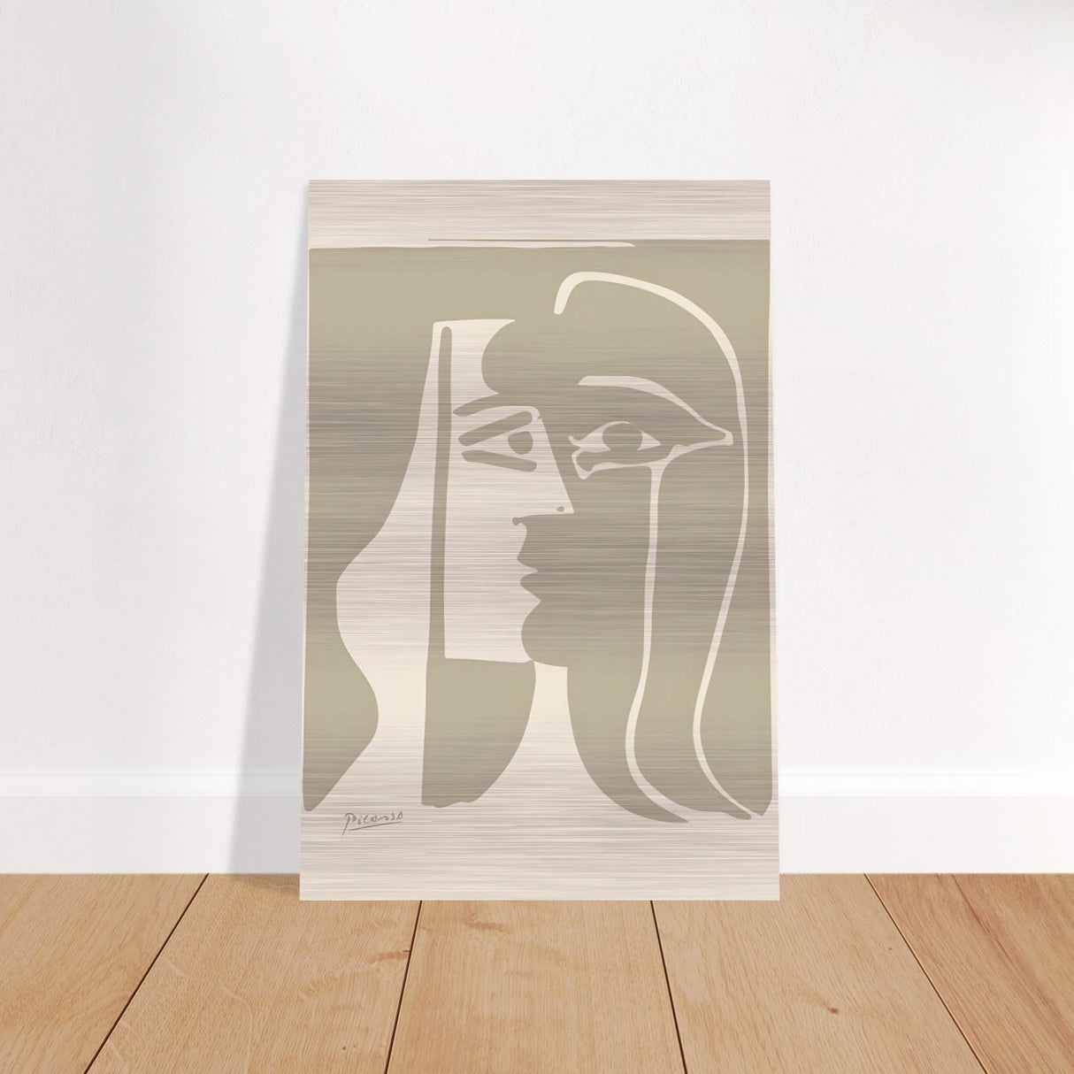 The Kiss by Pablo Picasso - Brushed Aluminum Print - 60x90 cm / 24x36″ -