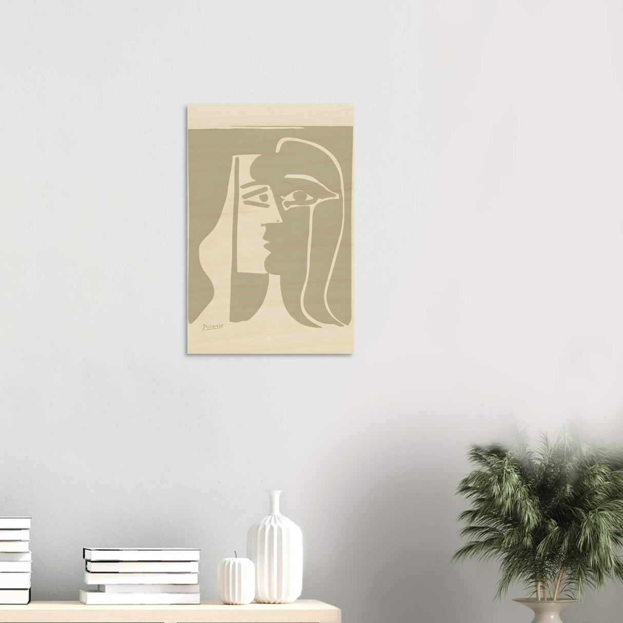 The Kiss by Pablo Picasso - Wood Prints - 40x60 cm / 16x24″ - 20 mm