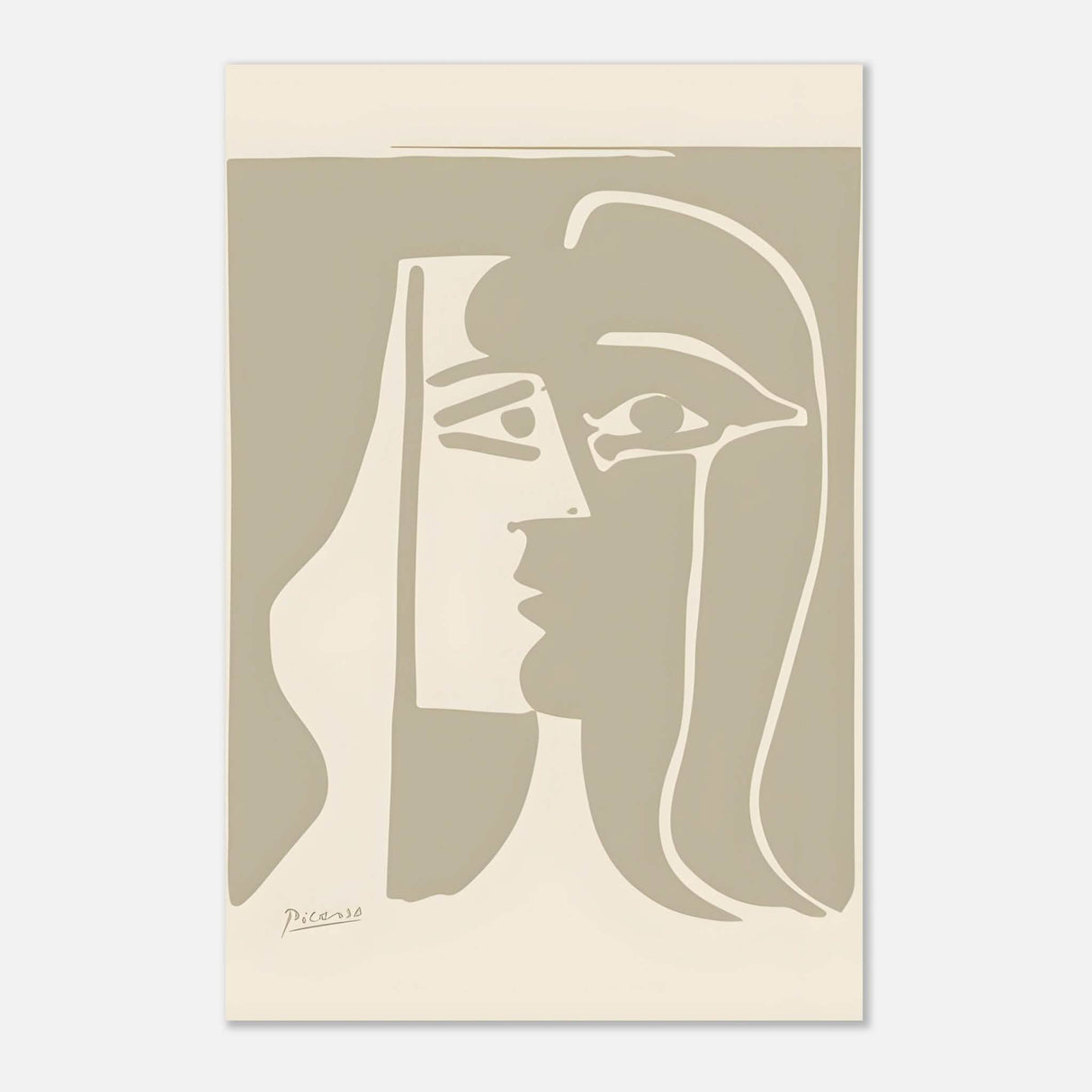 The Kiss by Pablo Picasso - Aluminum Print - 30x45 cm / 12x18″ -