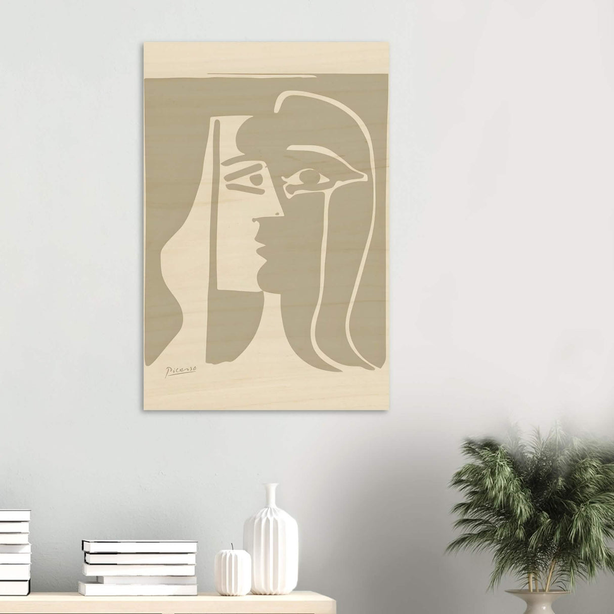 The Kiss by Pablo Picasso - Wood Prints - 60x90 cm / 24x36″ - 20 mm