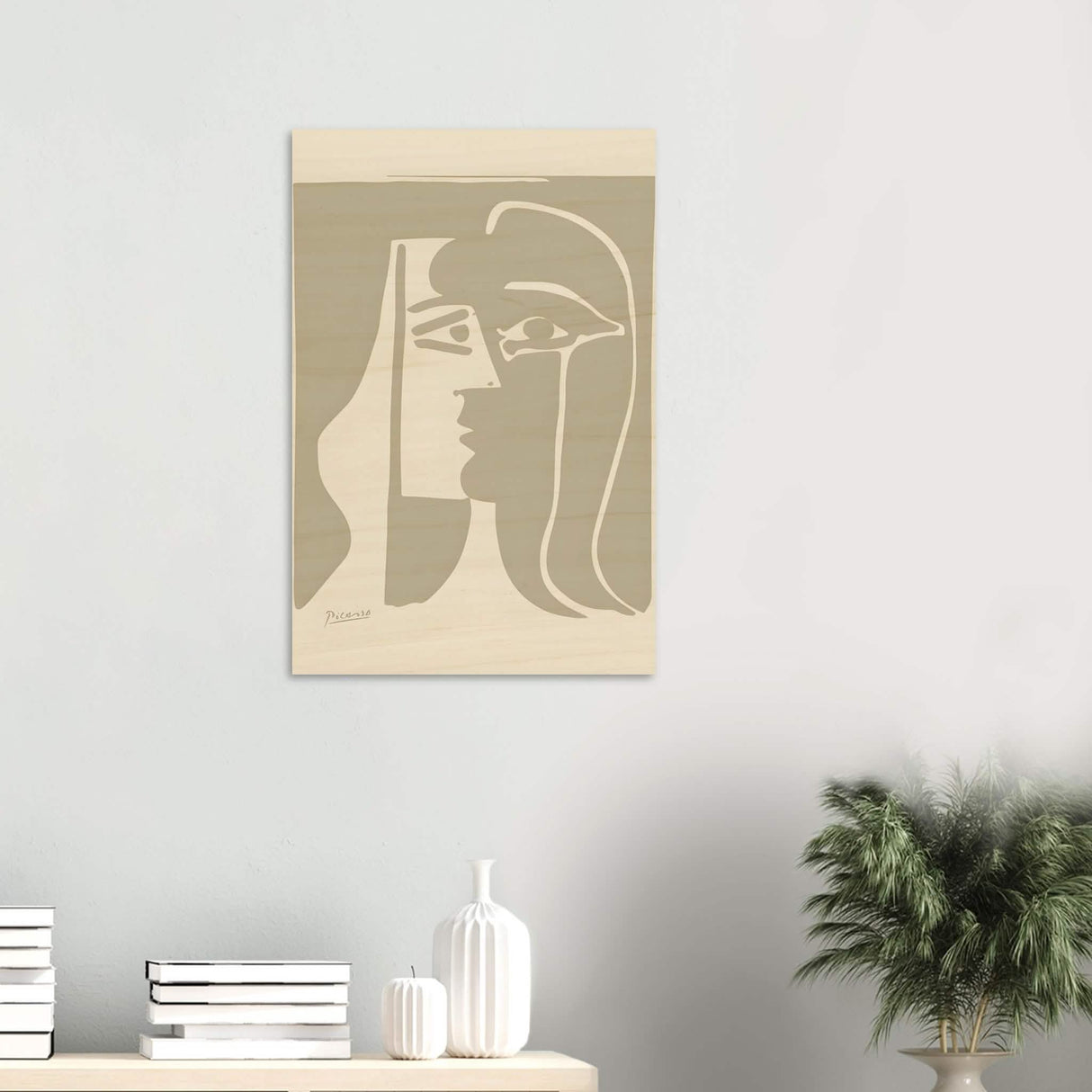 The Kiss by Pablo Picasso - Wood Prints - 50x75 cm / 20x30″ - 20 mm