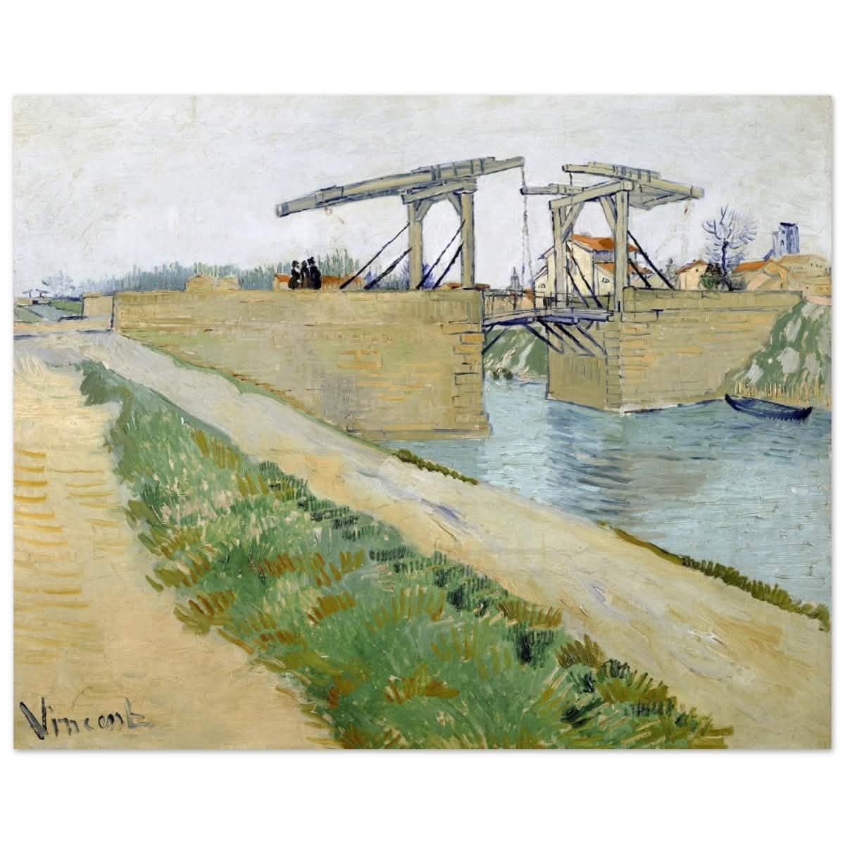 The Langlois Bridge (1888) by Vincent van Gogh | Vintage wall art print - Aluminum Print - 40x50 cm / 16x20″ -