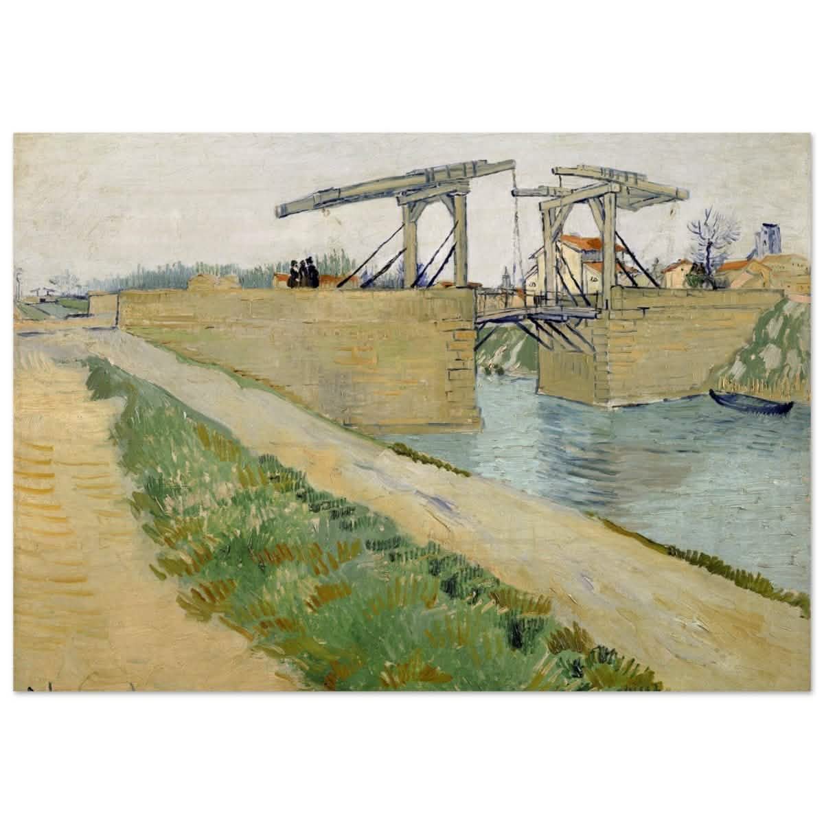 The Langlois Bridge (1888) by Vincent van Gogh | Vintage wall art print - Wood Prints - 70x100 cm / 28x40″ -