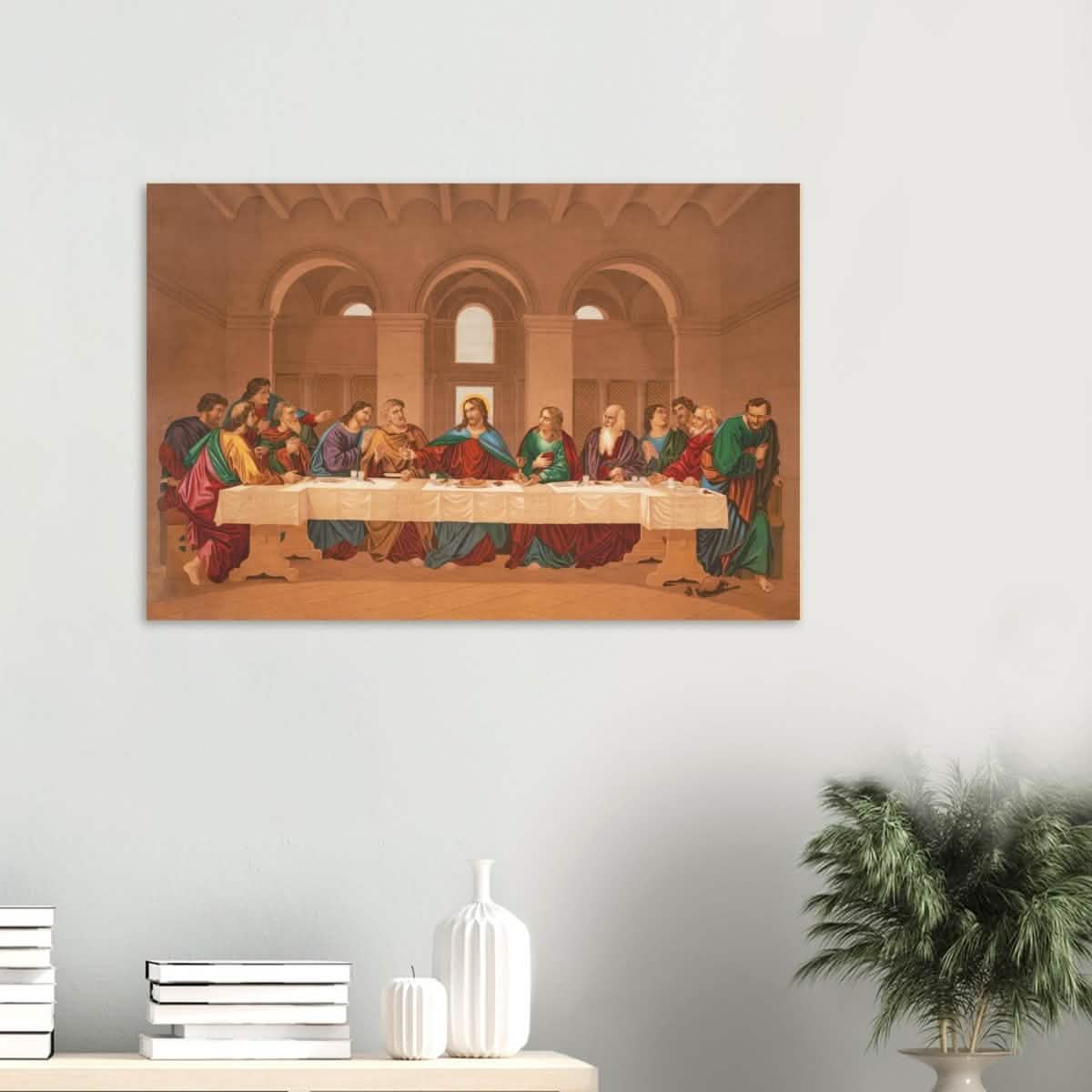 The Last Supper by Leonardo da Vinci | Da Vinci Vintage Wall art Print - Wood Prints - 60x90 cm / 24x36″ - 20 mm