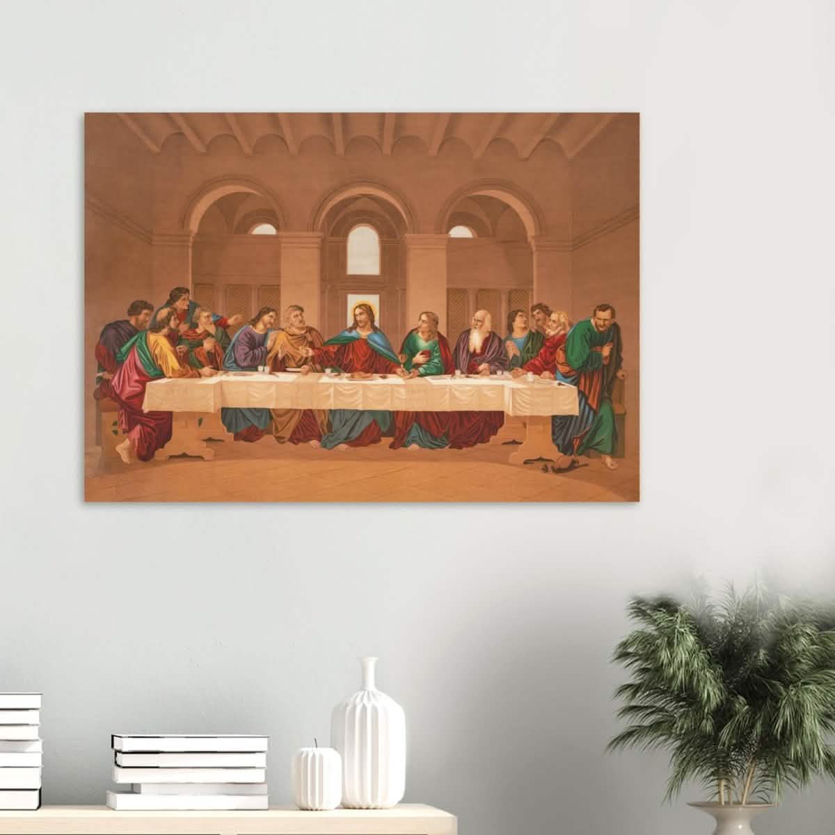 The Last Supper by Leonardo da Vinci | Da Vinci Vintage Wall art Print - Wood Prints - 70x100 cm / 28x40″ - 20 mm
