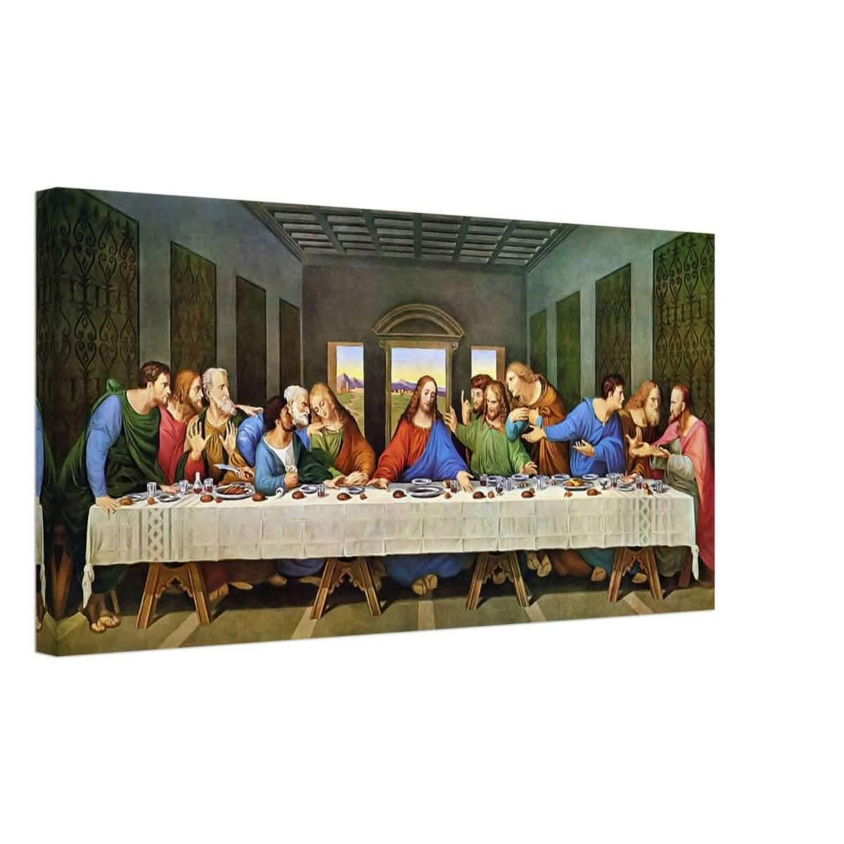 The Last Supper by Leonardo da Vinci (Restored) | Vintage Art wall art print - Canvas - 30x60 cm / 12x24″ -