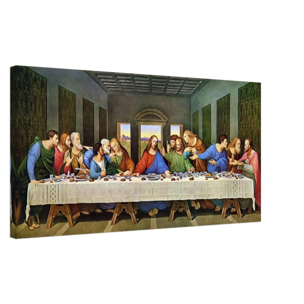 The Last Supper by Leonardo da Vinci (Restored) | Vintage Art wall art print - Canvas - 40x80 cm / 16x32″ -
