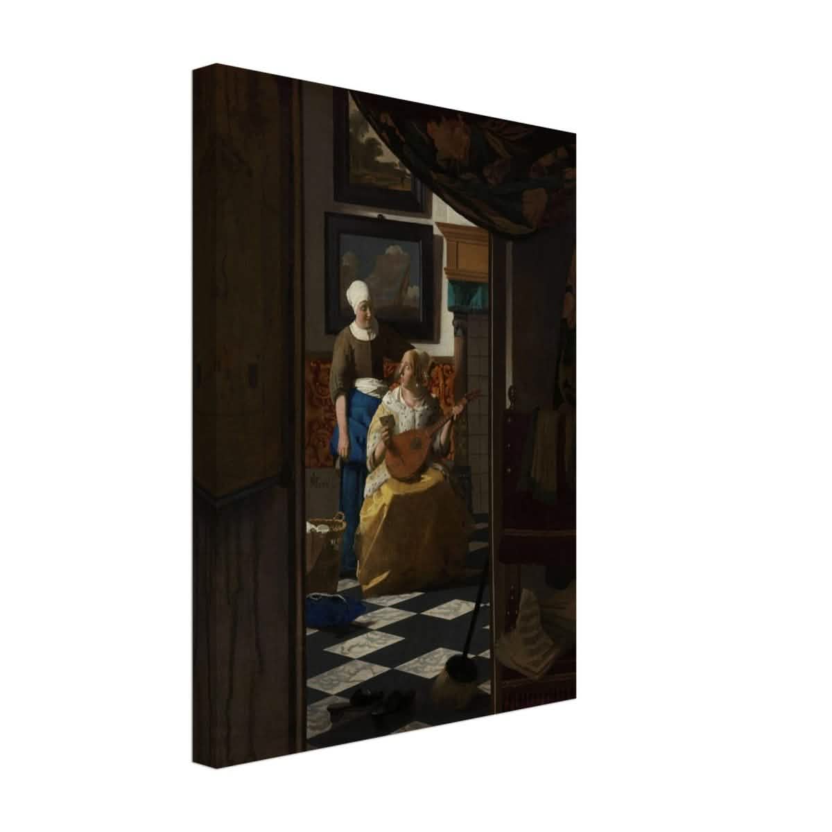 The Love Letter (ca. 1669 –1670) by Johannes Vermeer | vintage wall art print - Canvas - 30x40 cm / 12x16″ -