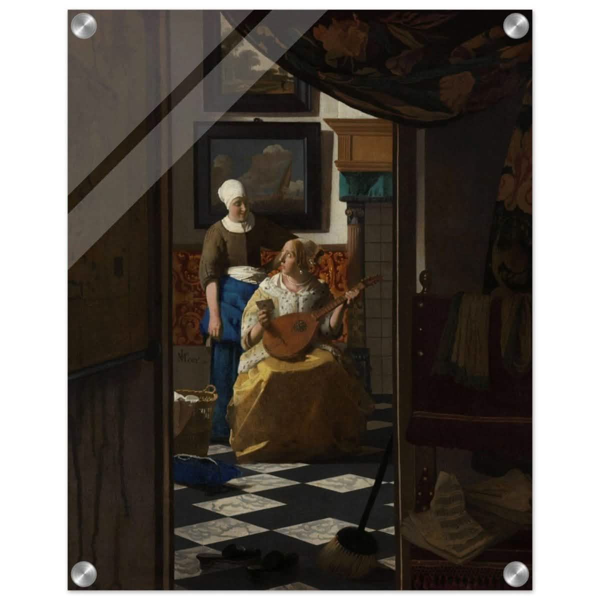 The Love Letter (ca. 1669 –1670) by Johannes Vermeer | vintage wall art print - Acrylic Print - 40x50 cm / 16x20″ -